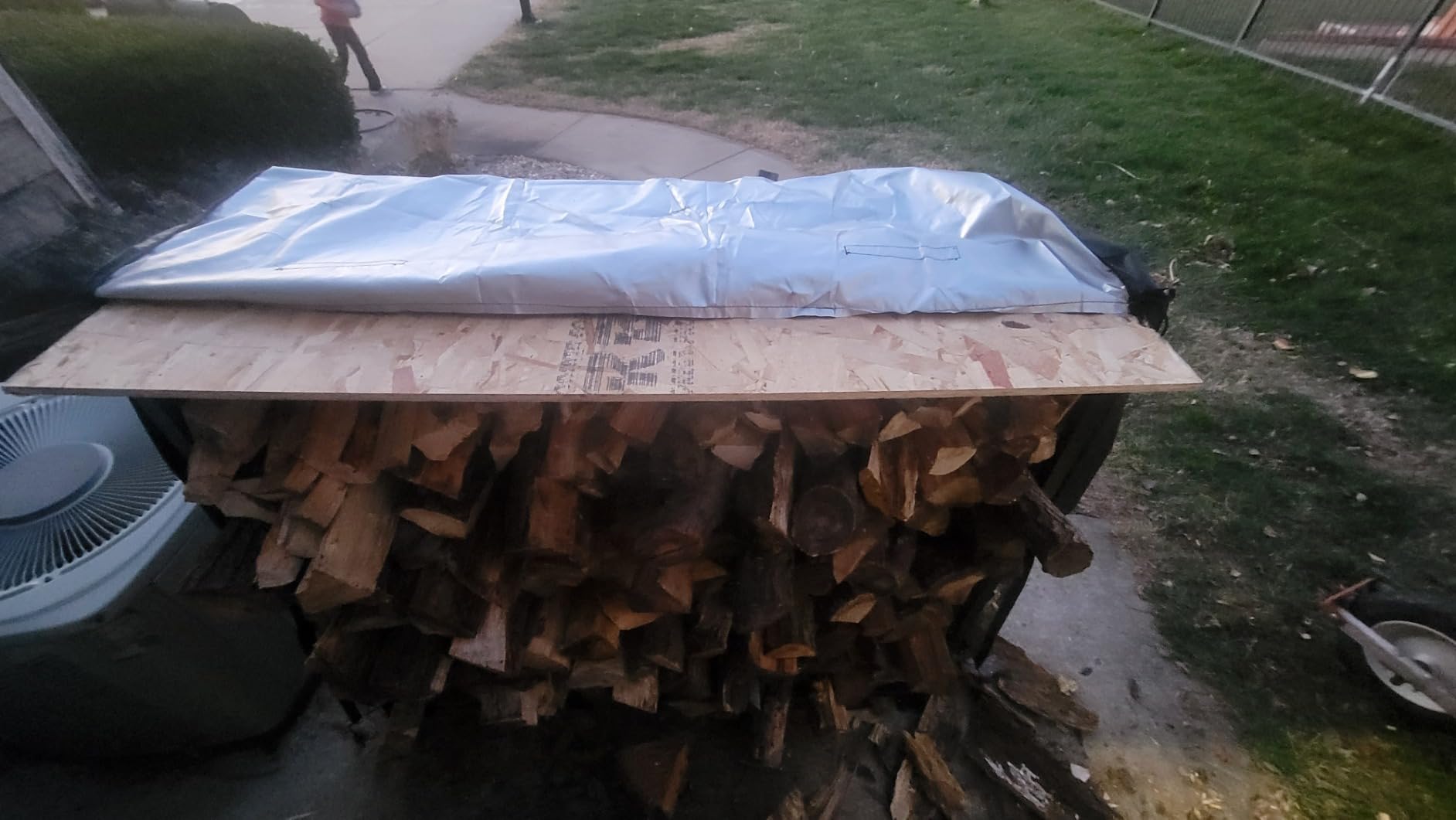 nalone 8FT Outdoor Firewood Rack with Cover&Carry Bag Heavy Duty Square Strong Stand Rack with Waterproof Cover for Fireplace Fire Pits Wood Pile Storage Holder Lumber Rack customer photo 2