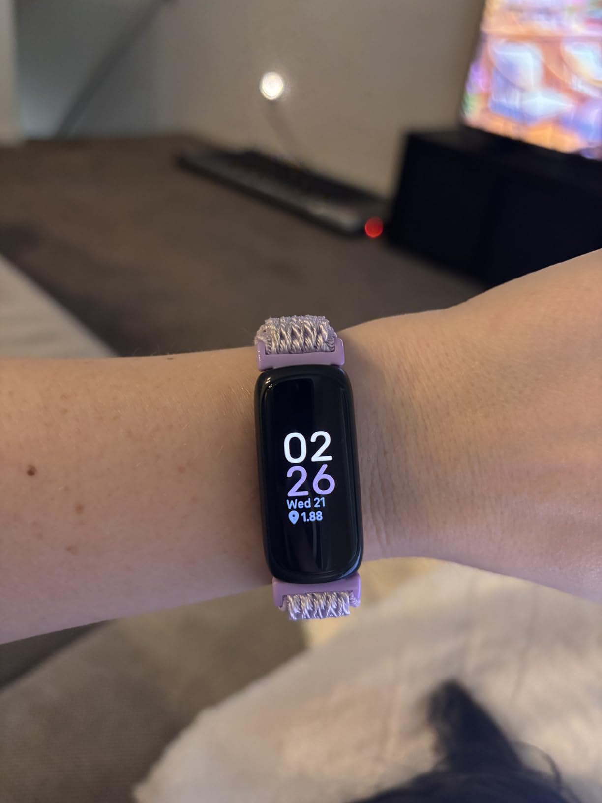 Fitbit Inspire 3 Fitness Tracker – Advanced Health Insights with Stress Management, Workout Intensity & Sleep Tracking, 24/7 Heart Rate, Includes Small and Large Classic Bands (Lilac Bliss/Black) customer photo 1