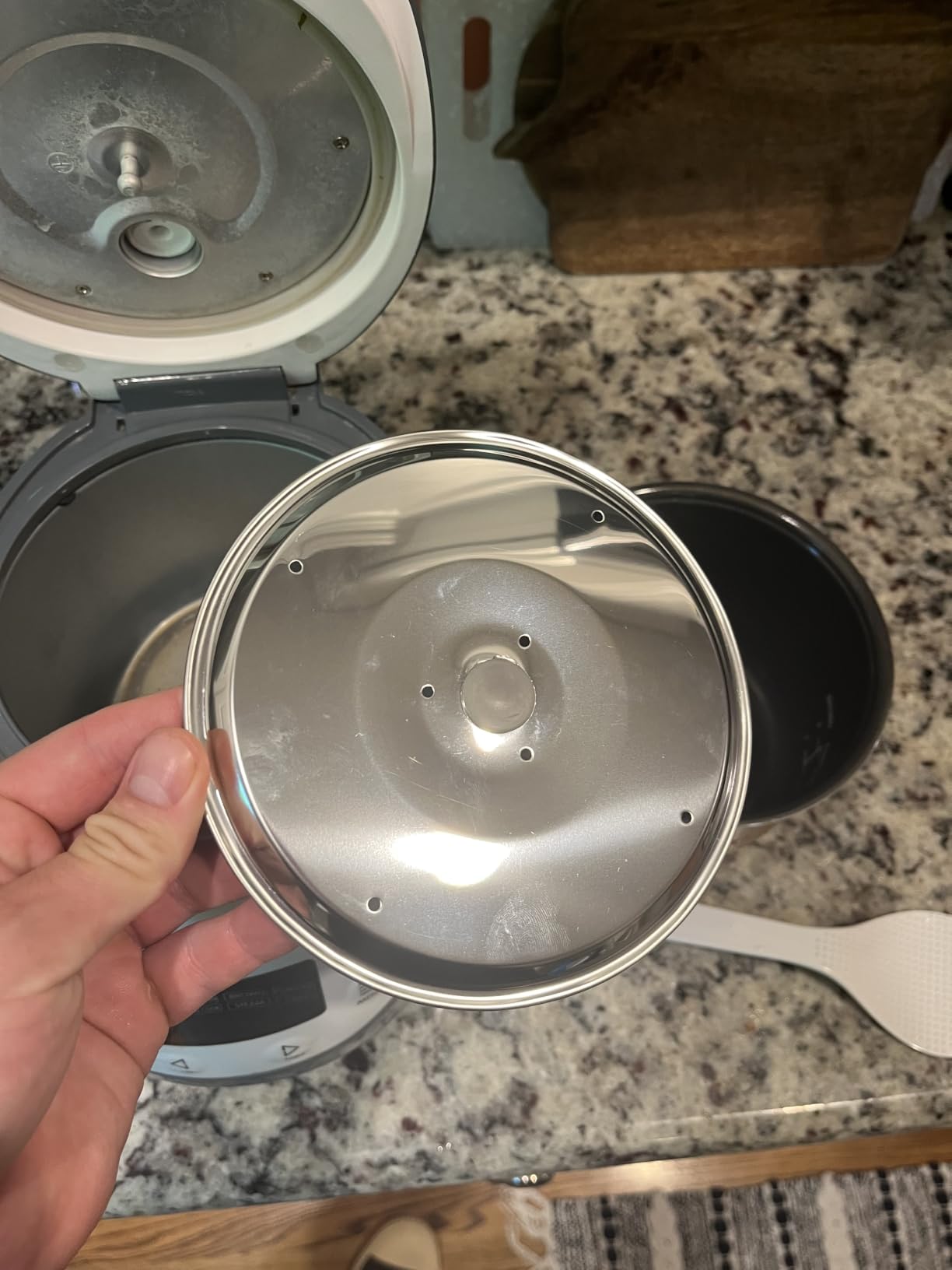 Yum Asia Panda Mini Rice Cooker With Ninja Ceramic Bowl and Advanced Fuzzy Logic (3.5 cup, 0.63 litre) 4 Rice Cooking Functions, 4 Multicooker functions, Digital LED display - 120V customer photo 1