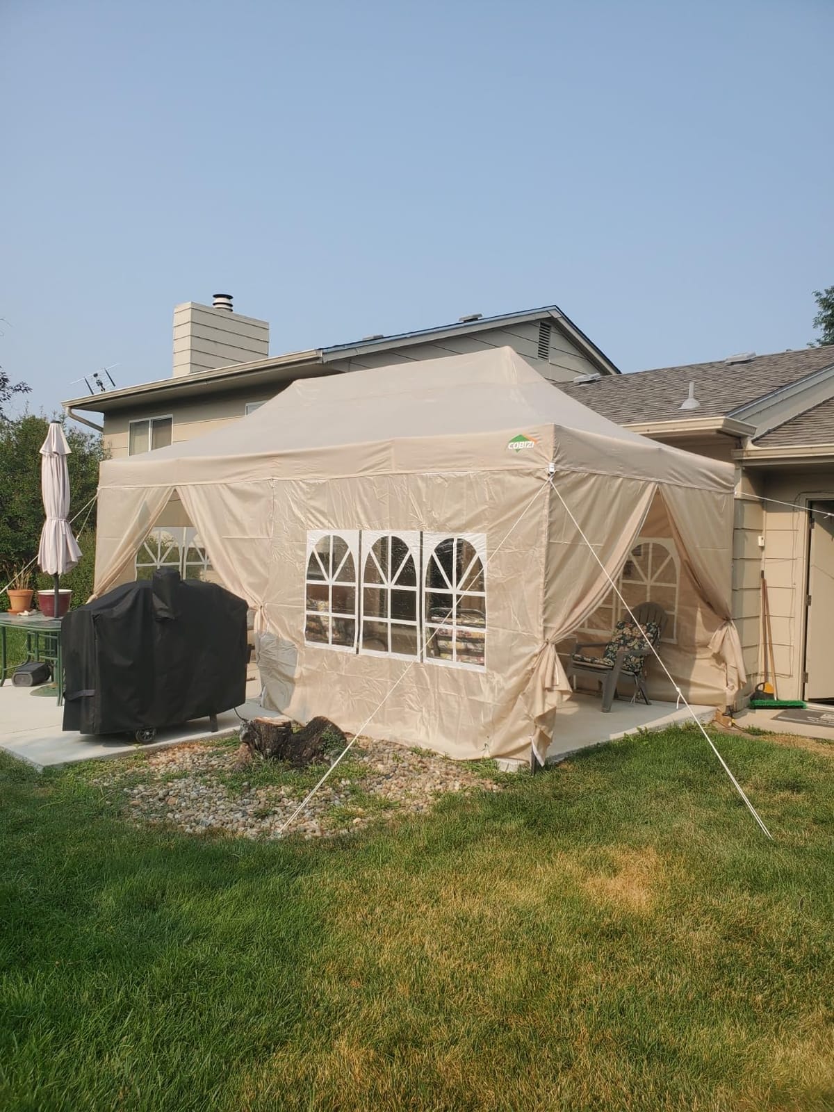 COBIZI 10x20 Heavy Duty Pop Up Canopy Tent with Sidewalls, Easy Up Canopy customer photo 1