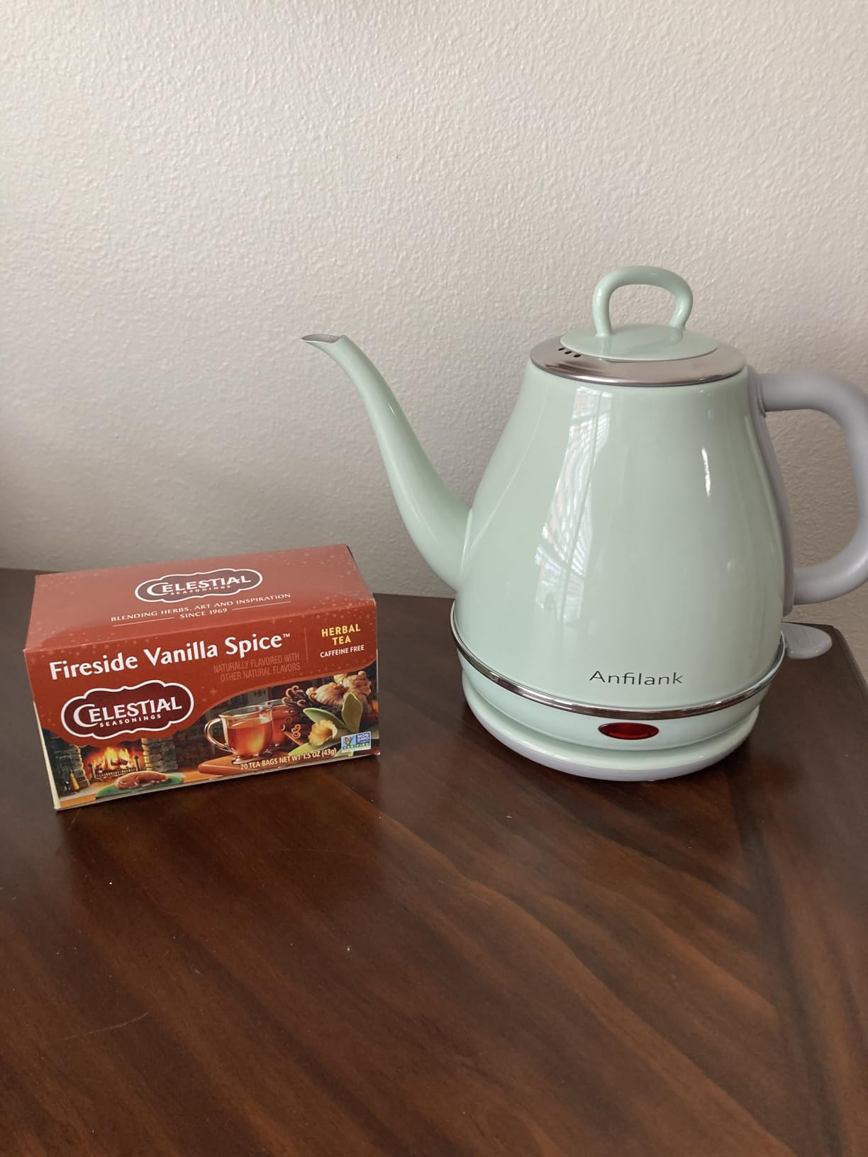 Anfilank Electric Gooseneck Kettle, 1L 1500W Fast Boil, 100% Stainless Steel BPA Free Pour-Over Coffee & Tea Kettle, Water Boiler with Auto Shut & Boil-Dry Protection, Silver customer photo 2