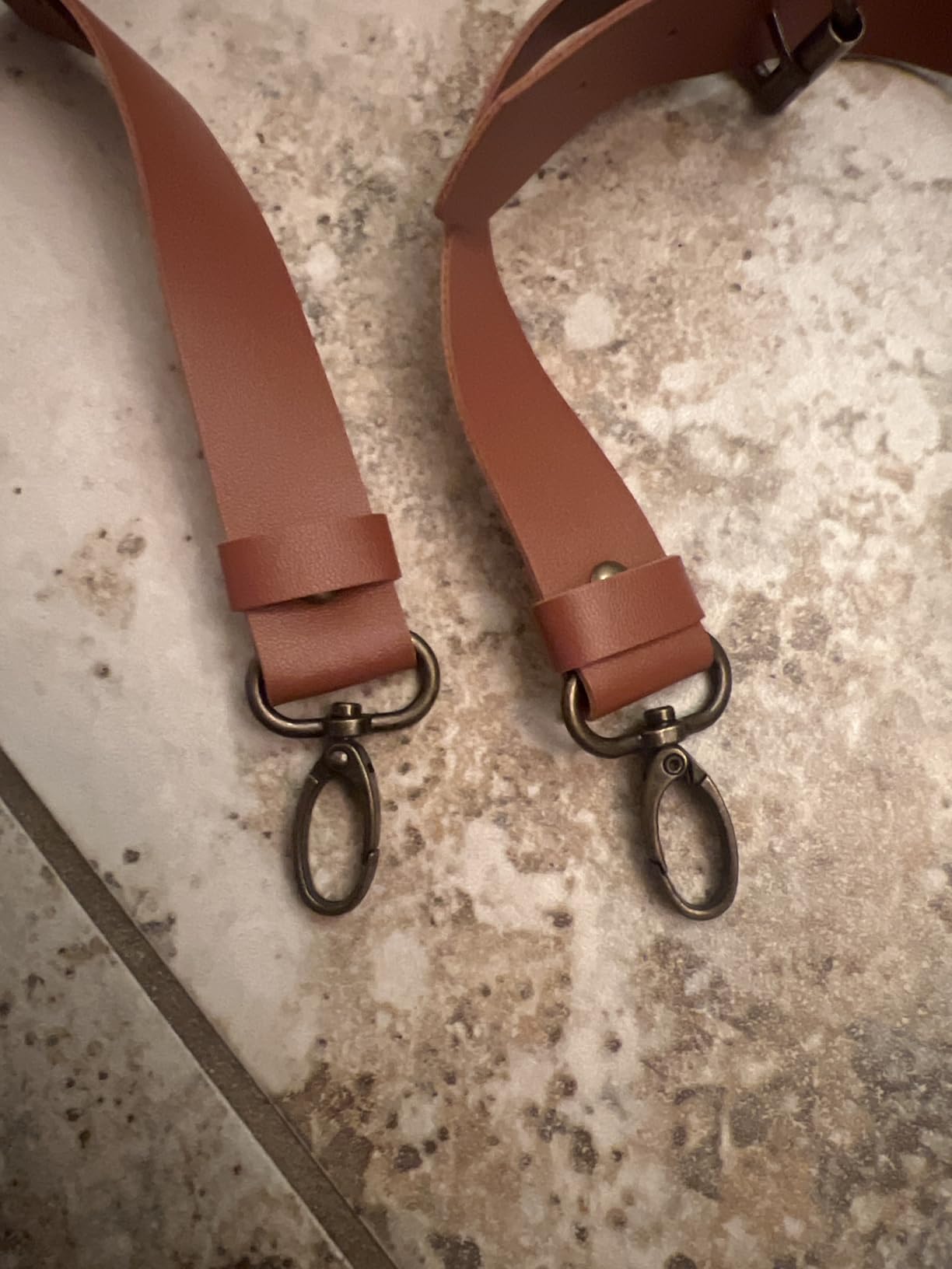 Gugxiom Double Camera Strap,Camera Shoulder Strap for Two Cameras,Adjustable Leather Double Camera Harness Brown customer photo 2