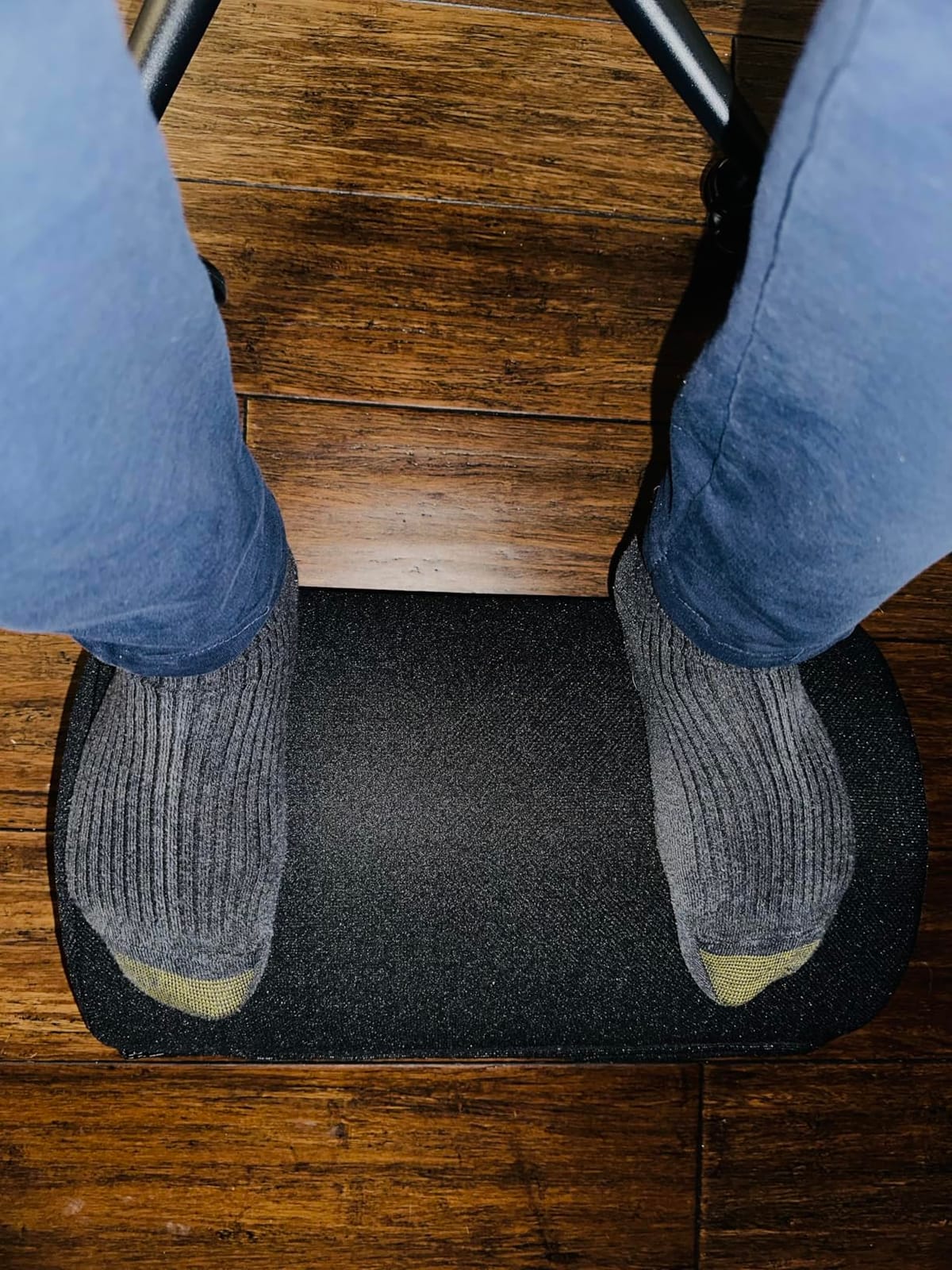 BlissTrends Foot Rest Under Desk, Foot Stool with 2 Adjustable Heights | Comfortable Footrest with Washable Cover for Car,Home and Office to Relieve Back,Lumbar,Knee Pain(Large, Black) customer photo 1