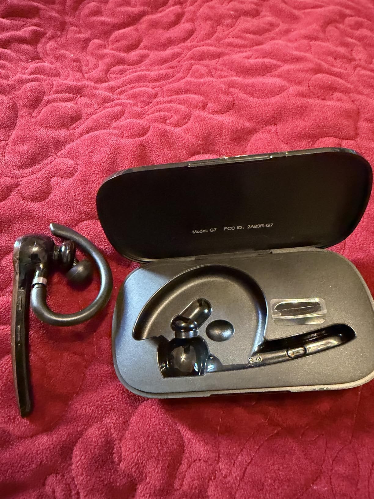 HEIBAS Bluetooth Headset, Wireless Earpiece with Mic for Work customer photo 1