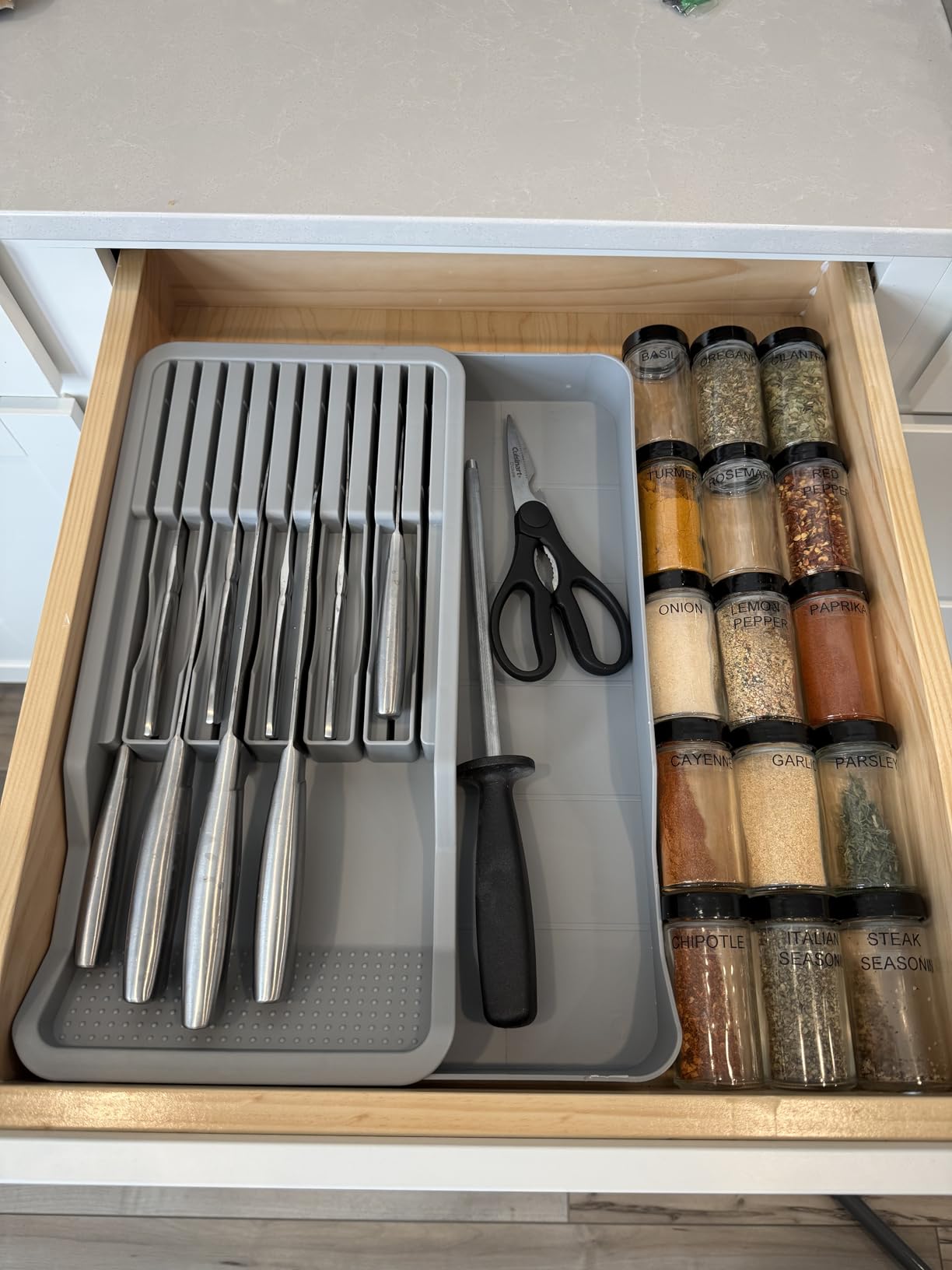 Drawer Knife Organizer Insert with Expandable Tray Save Space customer photo 1