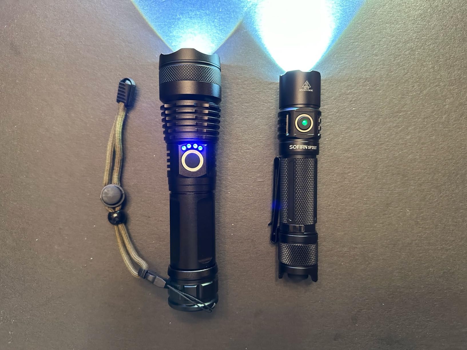 sofirn SP35T Tactical Flashlight, 3800 Lumens Super Bright Pocket LED Flashlight Rechargeable with Dual Switch, IPX8 Water Resistance, EDC Flashlight for Camping, Hiking, Emergency customer photo 1