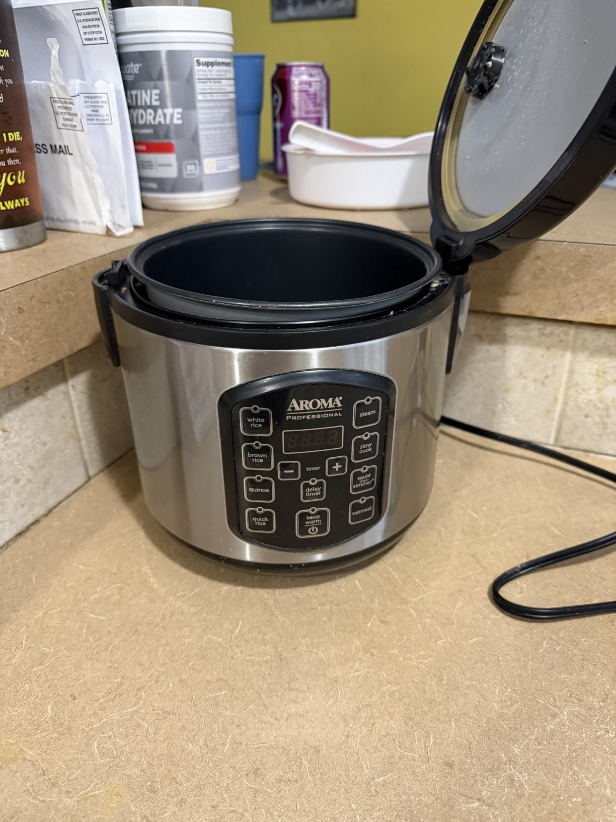 AROMA Professional Digital Rice Cooker, 10-Cup (Uncooked) / 20-Cup (Cooked), Multicooker, Slow Cooker, Steamer, Oatmeal Cooker, Egg Cooker, STS, 5 Qt, Gray, ARC-5200SG customer photo 1