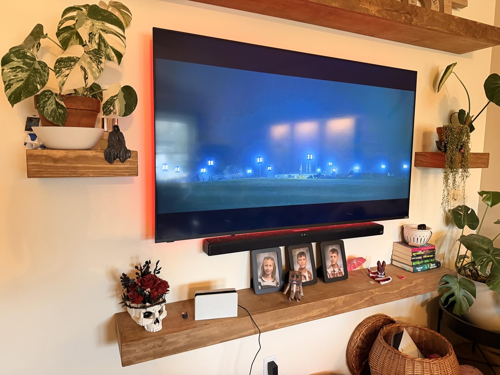 KANTUTOE TV LED Lights, 11.5ft LED Lights for 32-55 Inch TV, RGB TV Backlight Behind with Remote, Music Sync Bluetooth APP Control Strip Lights USB Powered for Bedroom, PC, Gaming Monitor customer photo 2