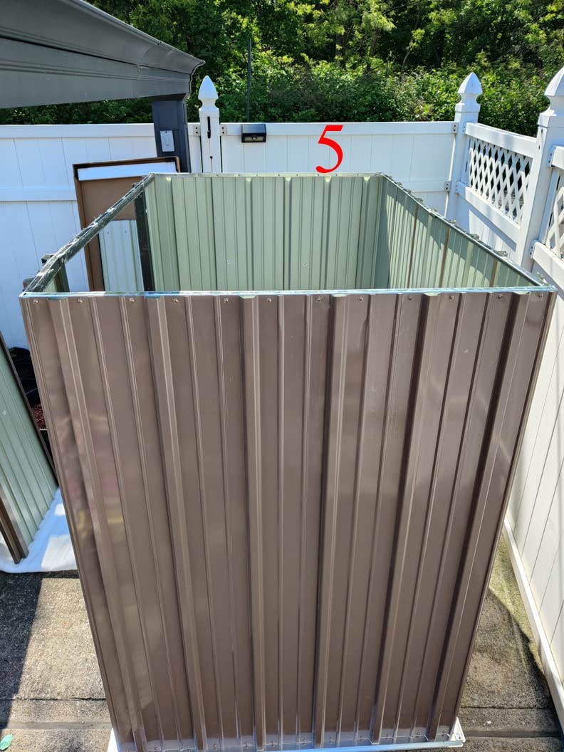 Gizoon 6x4 FT Outdoor Shed, Metal Garden Shed Lockable Doors, Dark Gray customer photo 1