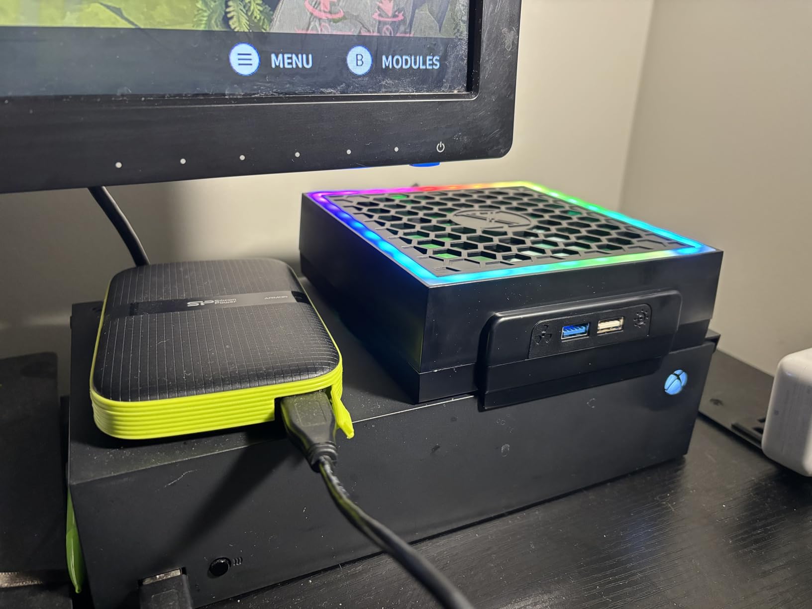 Mcbazel RGB Cooling Fan for Xbox Series S Console, 3 Speed with 2 USB Ports customer photo 1