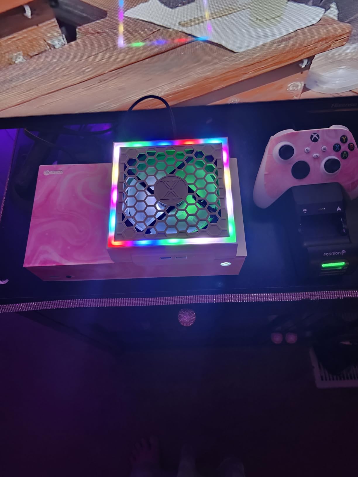 Mcbazel RGB Cooling Fan for Xbox Series S Console, 3 Speed with 2 USB Ports customer photo 2