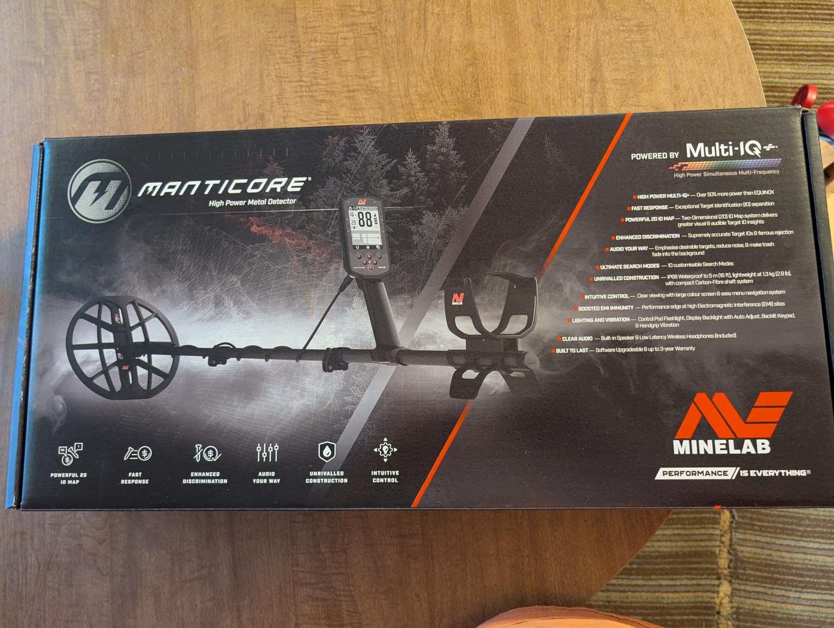 MINELAB MANTICORE High-Power Multi-IQ+ Waterproof Metal Detector for Adults with Advanced Target ID (11