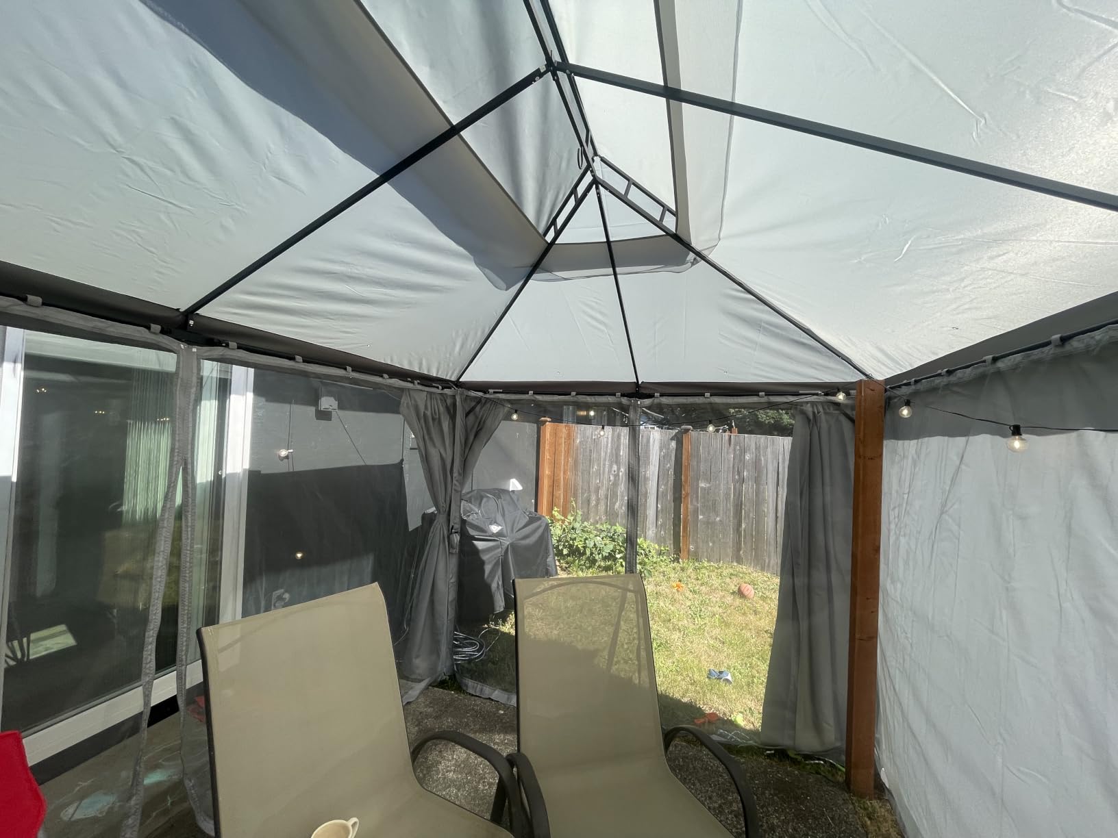 LAUSAINT HOME 10x13 Gazebo Canopy with Netting, Curtains & Double Roof customer photo 1