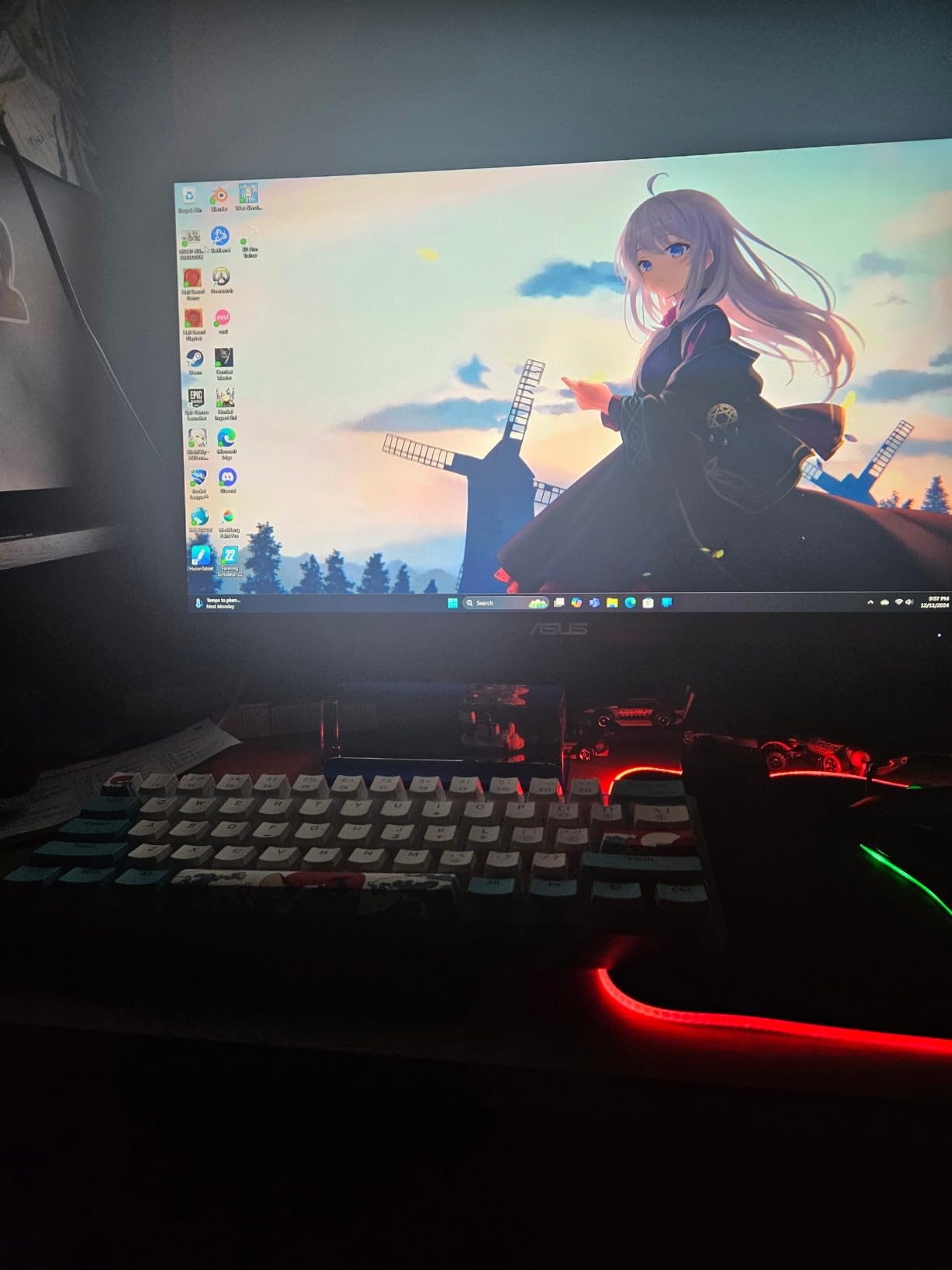 Womier 60% Percent Keyboard Gaming, Creamy Mechanical Wired Keyboard Anime customer photo 1