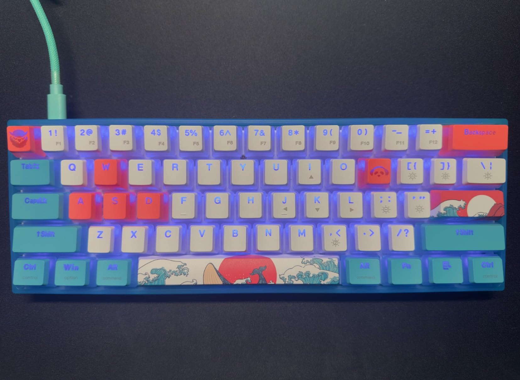 Womier 60% Percent Keyboard Gaming, Creamy Mechanical Wired Keyboard Anime customer photo 2