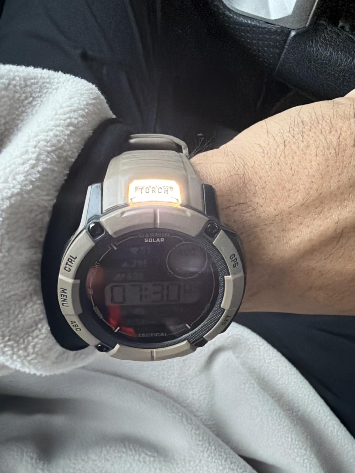 Garmin Instinct 2X Solar - Tactical Edition, Rugged GPS Smartwatch, Built-in Flashlight, Ballistics Calculator, Solar Charging Capability, Coyote Tan customer photo 1