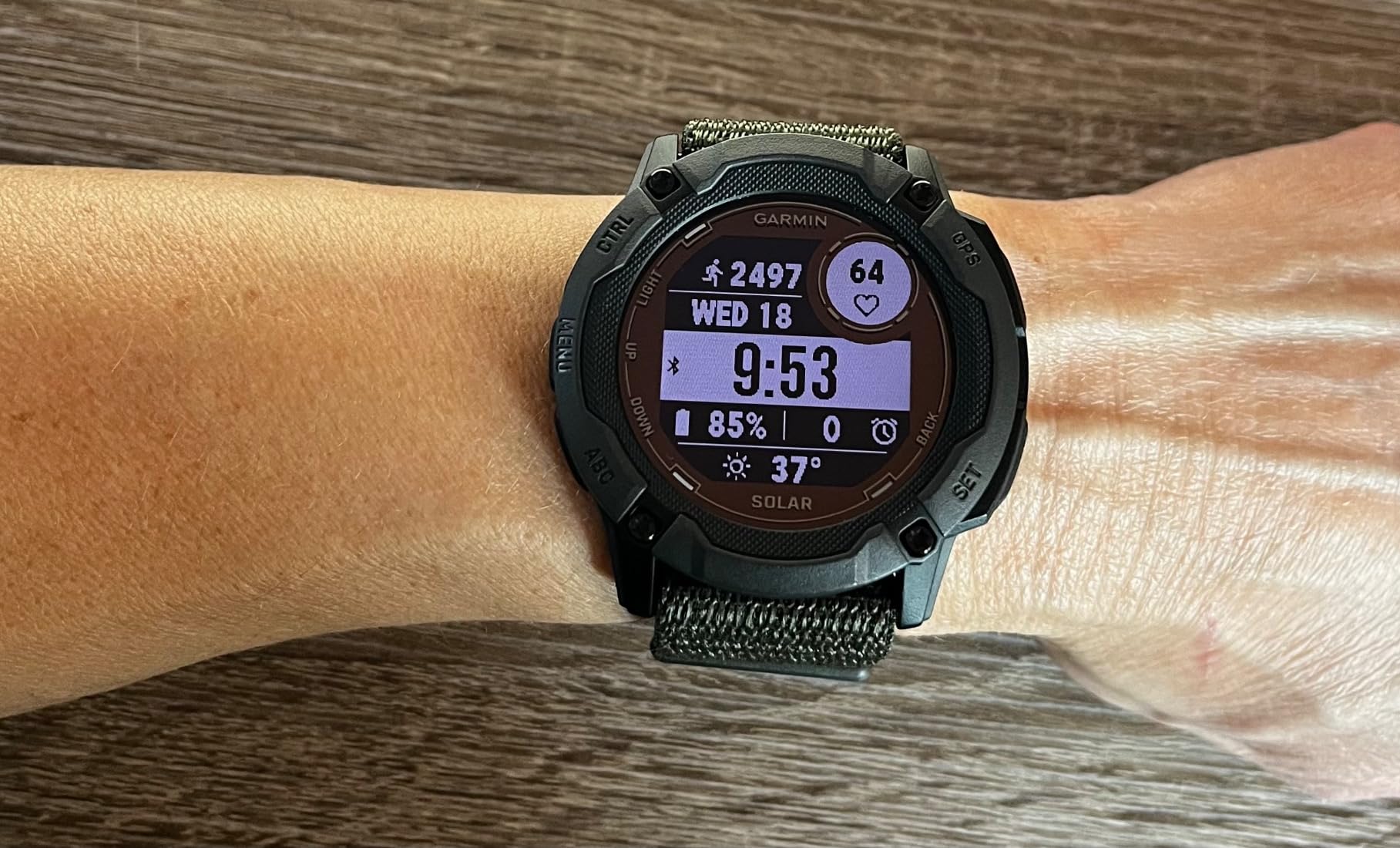 Garmin Instinct 2X Solar, Rugged Outdoor Smartwatch, 50mm, Graphite | Solar Charged, Built-In Flashlight, Multi-Band Frequency Support, ABC Sensors, Tracback Routing, Reference Points customer photo 2