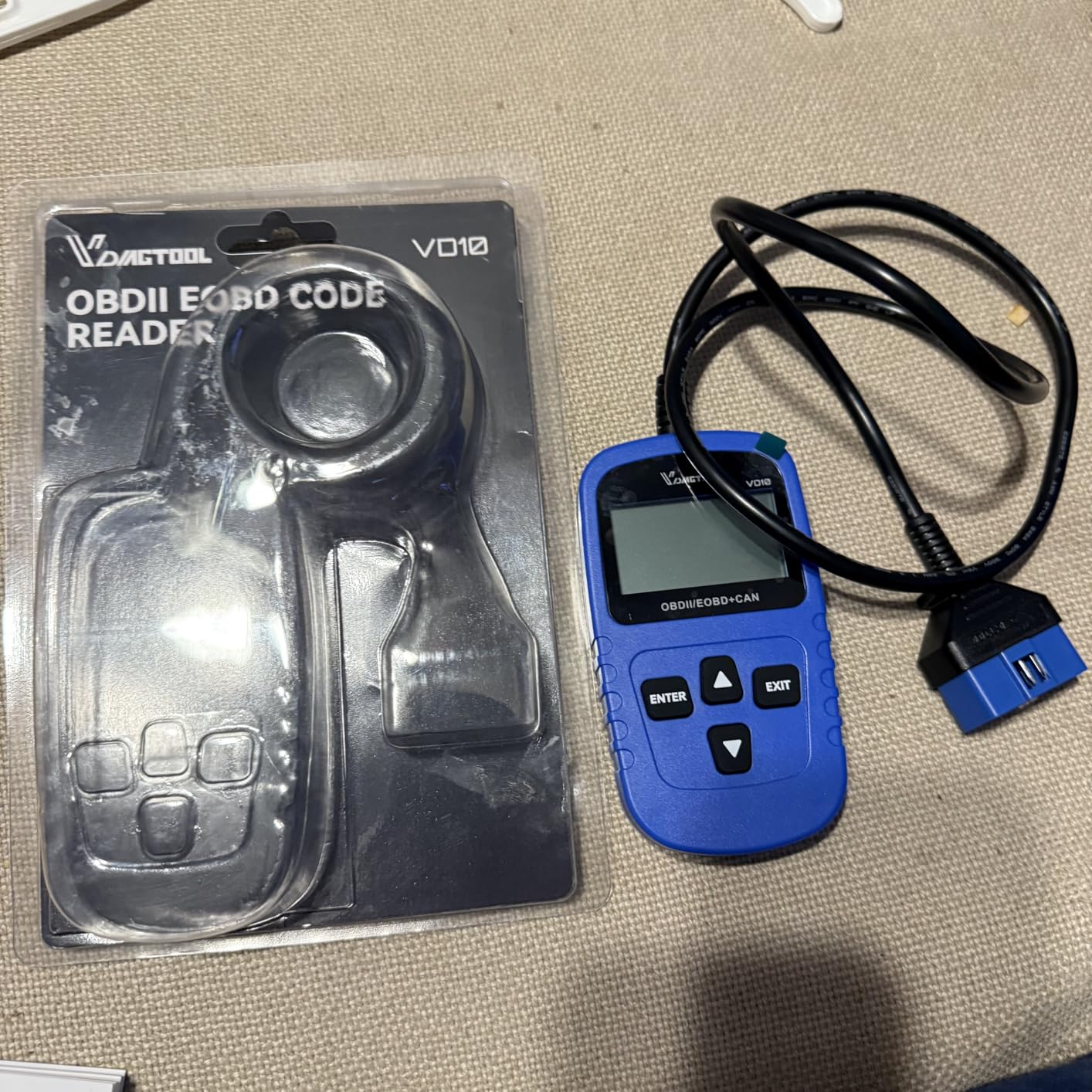 VDIAGTOOL VD10 OBD2 Scanner Code Reader Car Diagnostic Tool Engine Fault Code Reader for Turn Off CEL with Freeze Frame/I/M Readiness for All OBDII Protocol Cars, OBD2 Scanner Diagnostic Tool customer photo 2