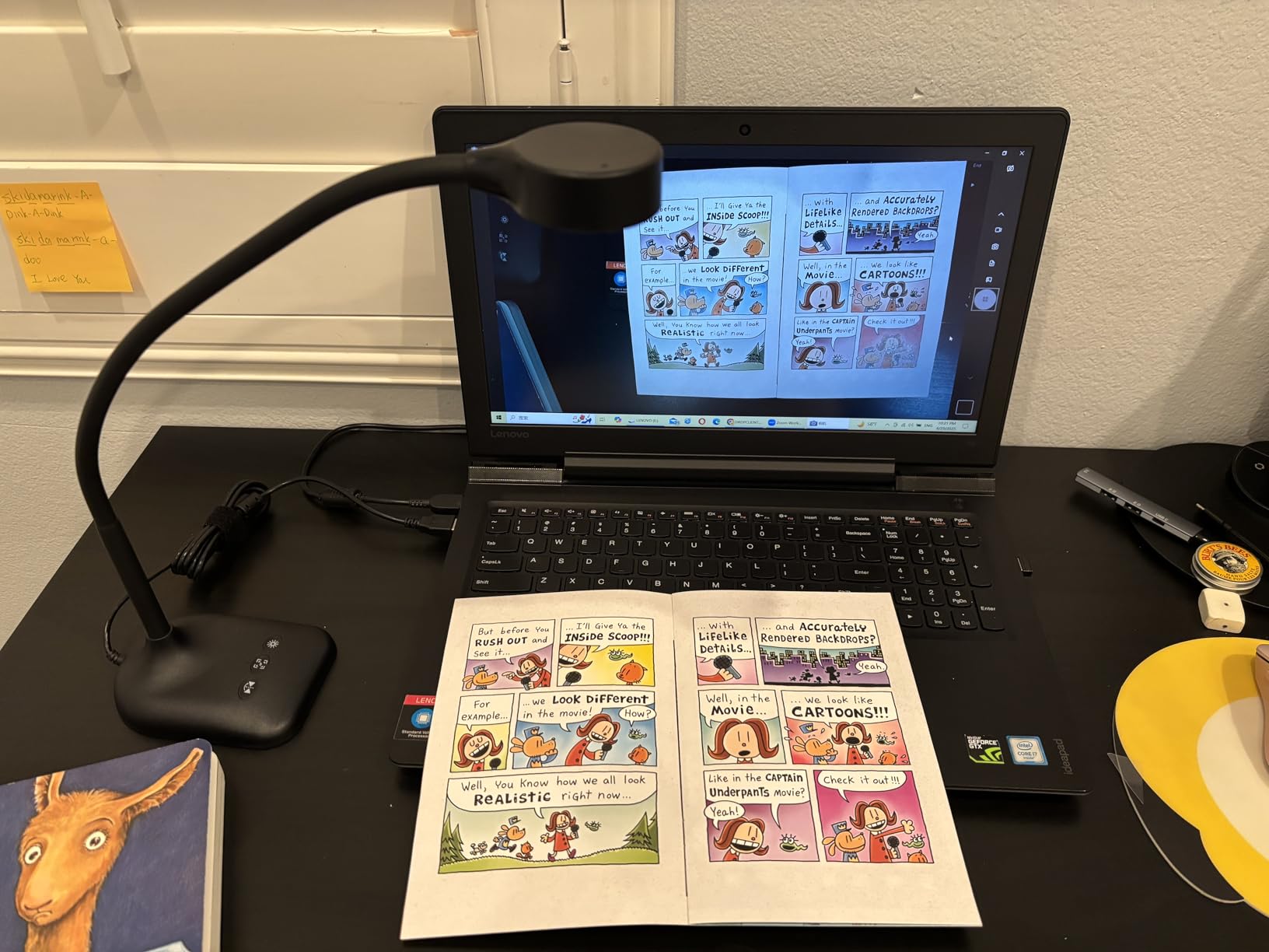 Document Camera for Teachers, Webcam and Overhead Camera for Classroom with Mic, LED Lights, Image Invert, Fold for Mac OS, Windows, Zoom, OBS Work with Distance Learning/Teaching, Live Demo customer photo 1