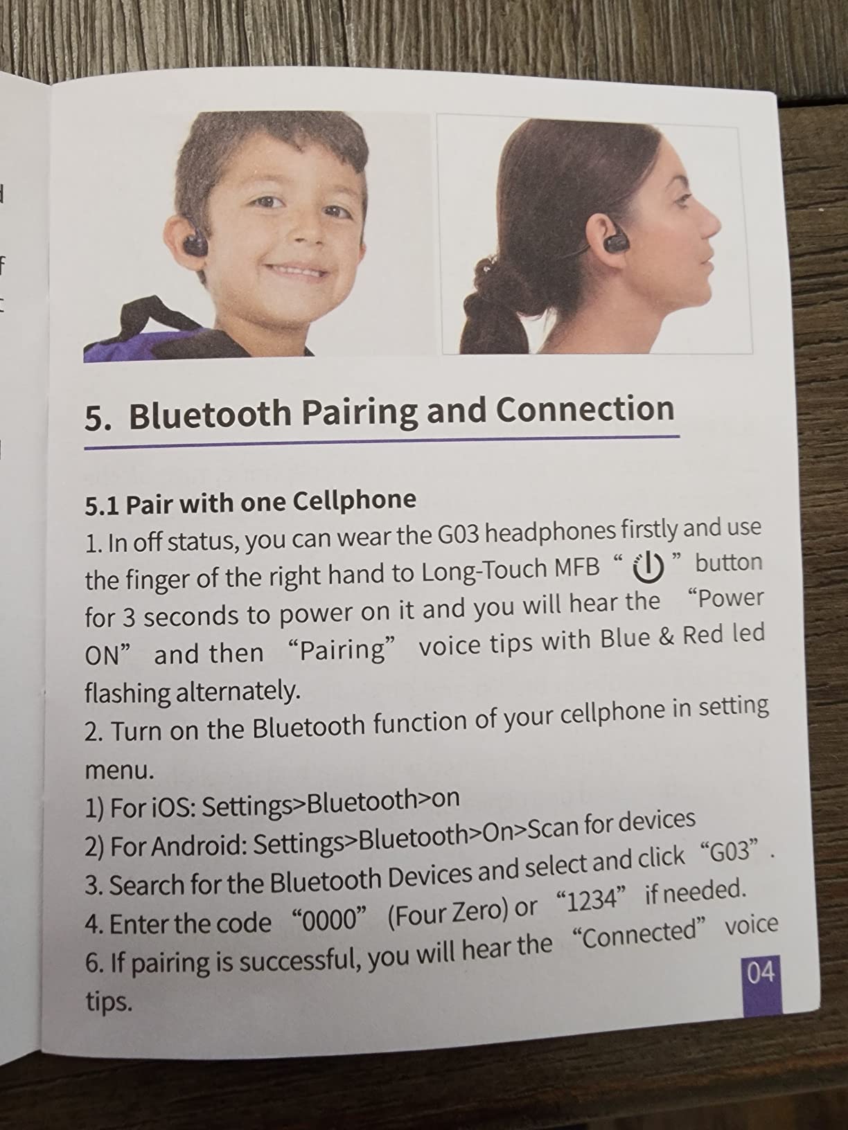 Golvery Kids Wireless Earbuds, Open Ear Bluetooth Headphones for Children customer photo 1