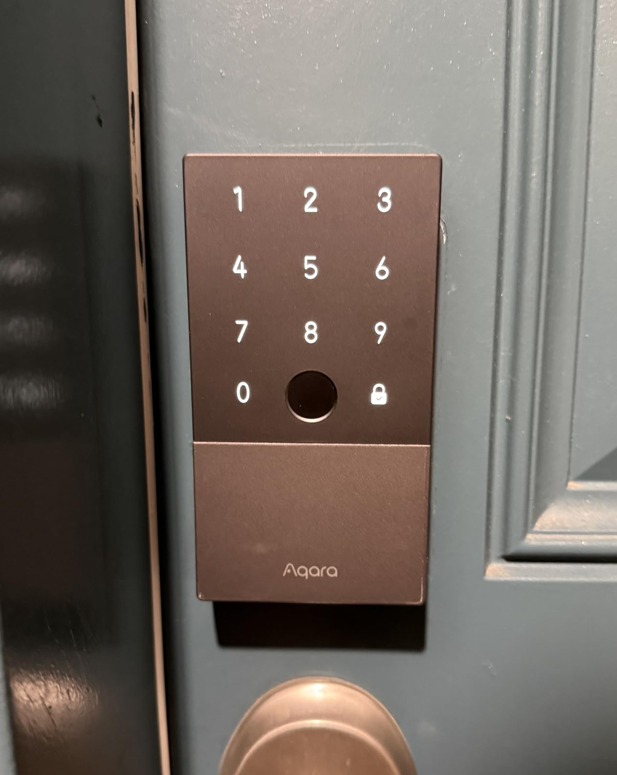 Aqara Smart Lock U100, Apple Home Key, Fingerprint Deadbolt, Gray | Matter Over Thread, Keyless Entry Door Lock, Touchscreen Keypad, IP65 Weatherproof, Supports Apple HomeKit, Alexa, Google customer photo 1