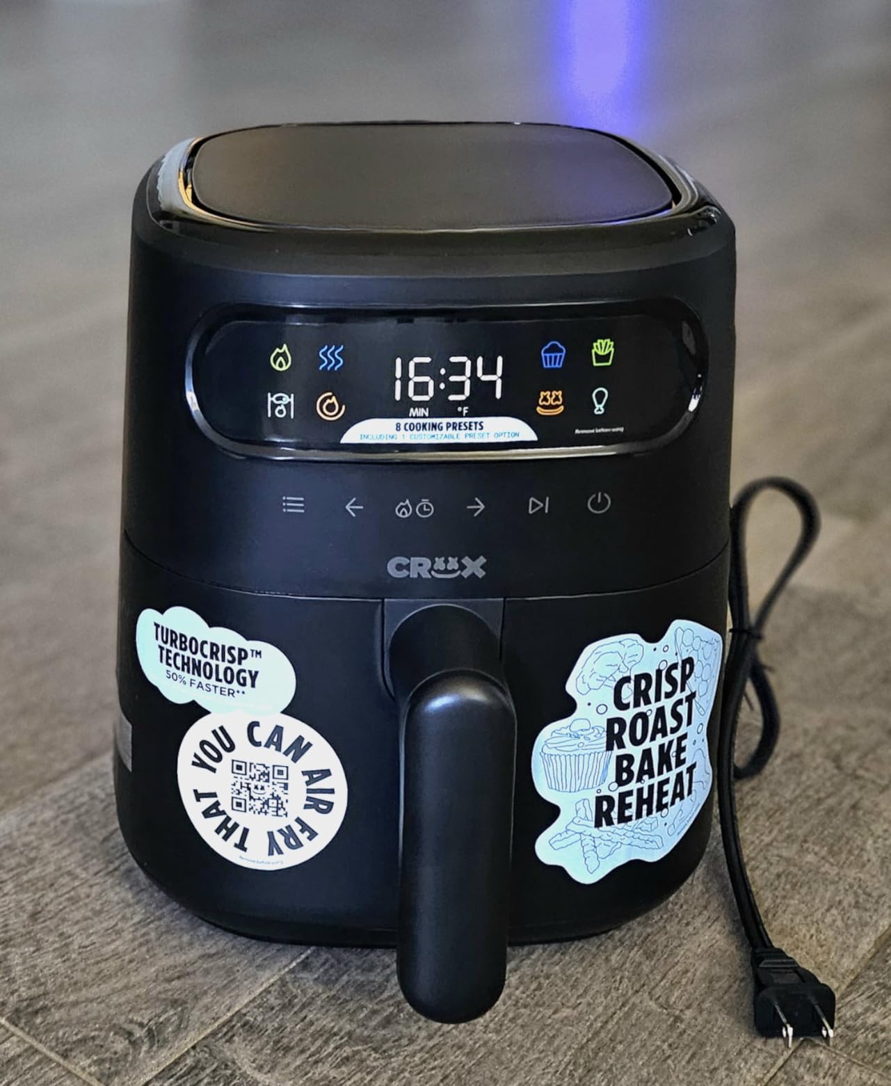 CRUX x Marshmello 3qt Digital Air Fryer with TurboCrisp Technology, Black customer photo 2