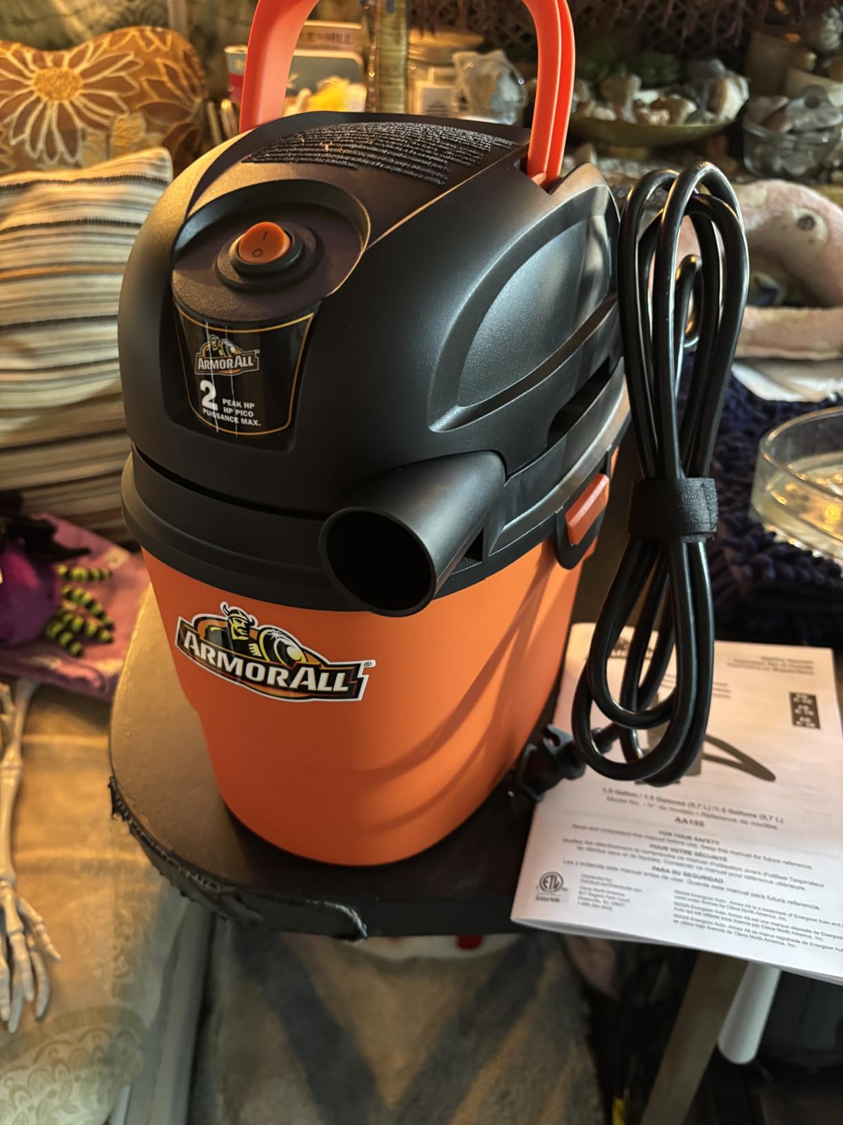 Armor All VO405P 0901 4 Gallon Wet/Dry Vac 2.0 Peak HP Shop Vacuum with Nozzles & Brush,Black/Orange customer photo 1