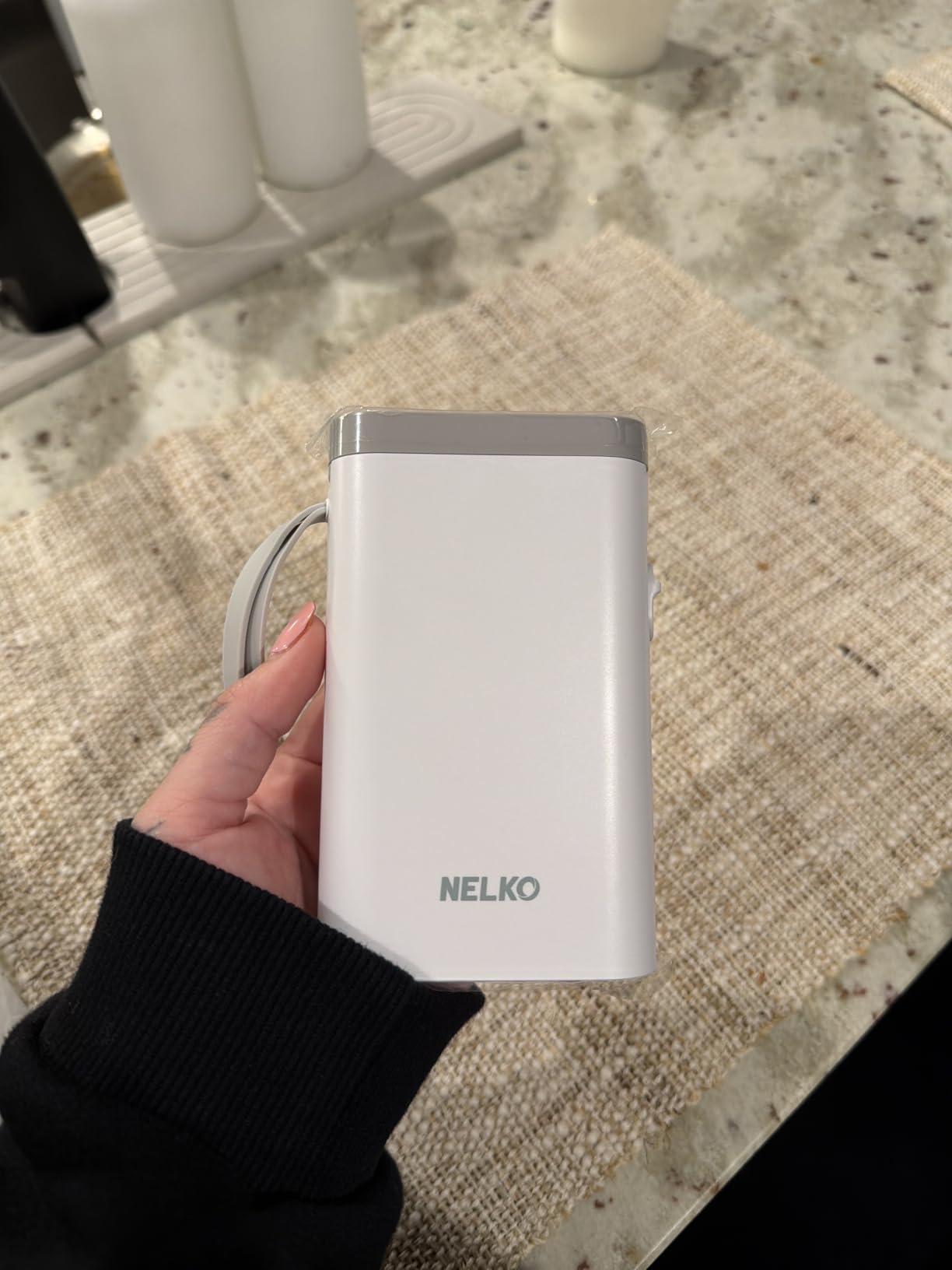 Nelko P21 Label Maker Machine with Tape, Bluetooth Label Printer, White | Creative App & Multiple Templates, Inkless Printing, Built-in Cutter, Ideal for School, Teacher Supplies, Office, and Home customer photo 2