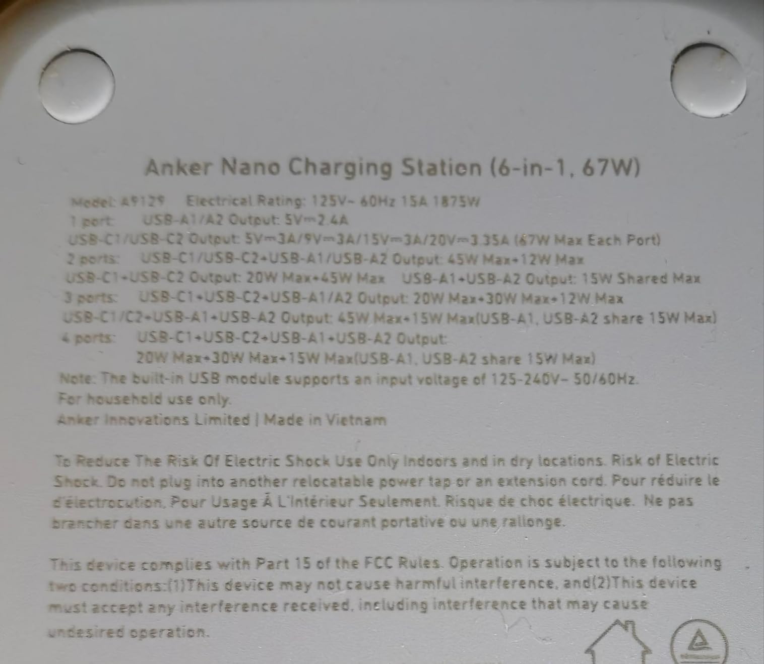 Anker Travel Power Strip, Anker Nano 67W Max 6-in-1 USB C Charger, 2 USB C | 2 AC, 2 USB A, 5ft Thin Undetachable Flat Plug Extension Cord with Multiple Outlets, Travel Essentials, Cruise Essentials customer photo 1