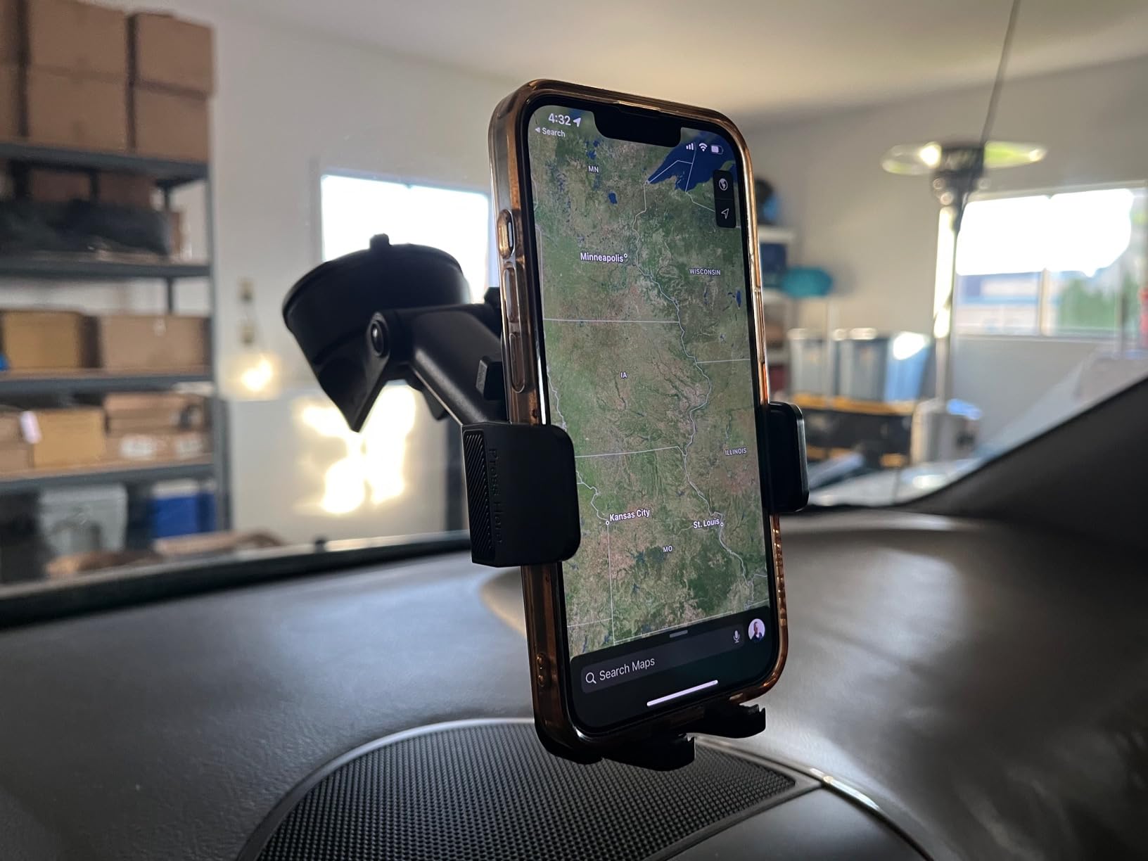 GUWEZ Phone Holders for Your Car [Military Grade Suction Ultra Strong Base] Cell Phone Car Holder 3 in 1 Dashboard/Windshield/Air Vent Hands-Free for Video Installation Kit iPhone Android customer photo 1