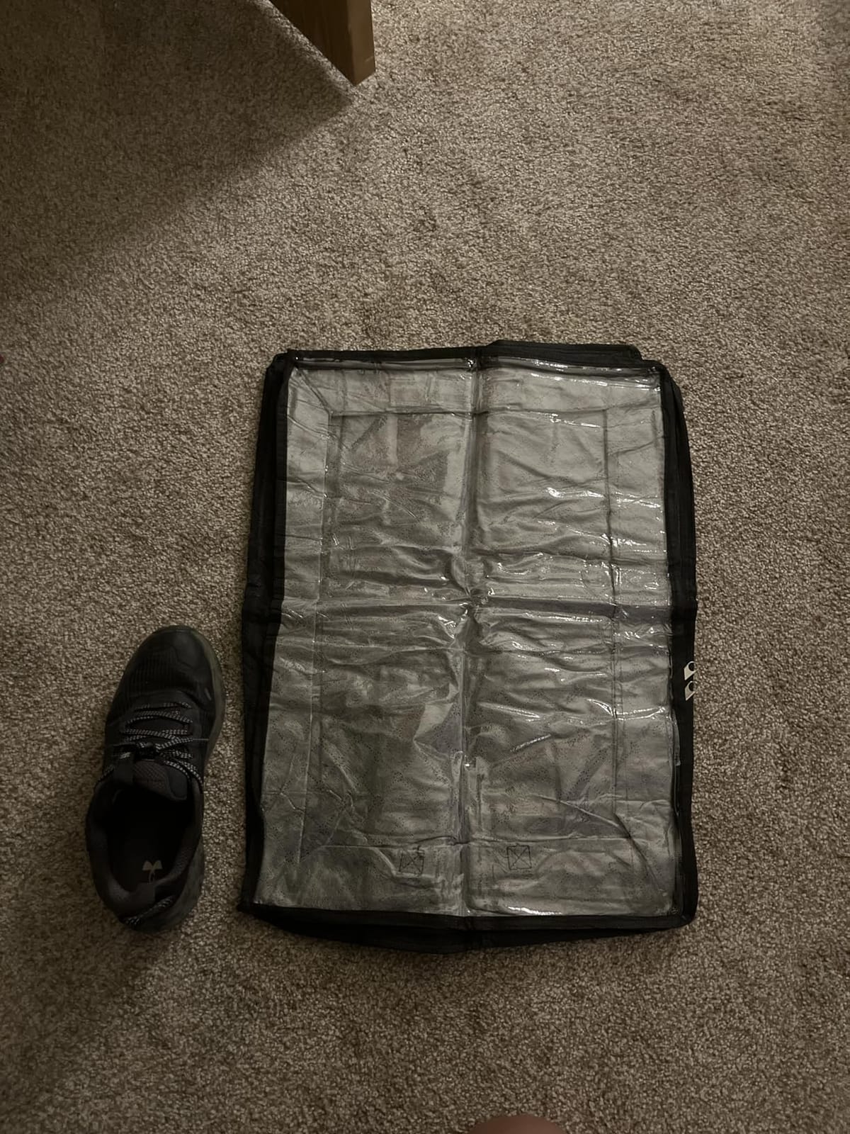 Fixwal Black Underbed Storage Bags with Clear Window and 2 Reinforced Handles Under Bed Storage Containers for Clothing, Bedding, Comforter (2 Pack) customer photo 2