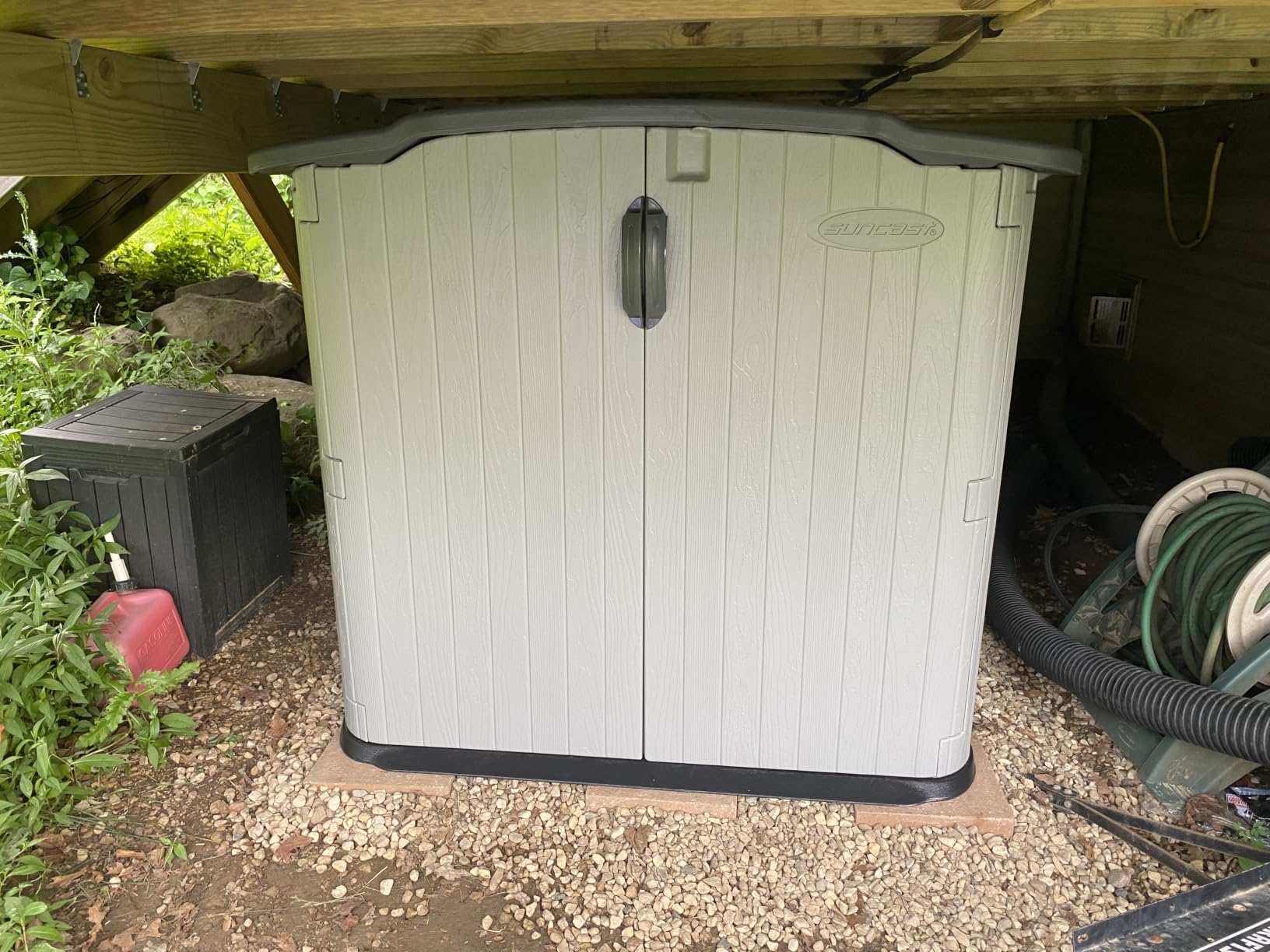 Suncast Horizontal Storage Shed, 98 Cu Ft, Resin, Glidetop, Sliding Lid customer photo 2