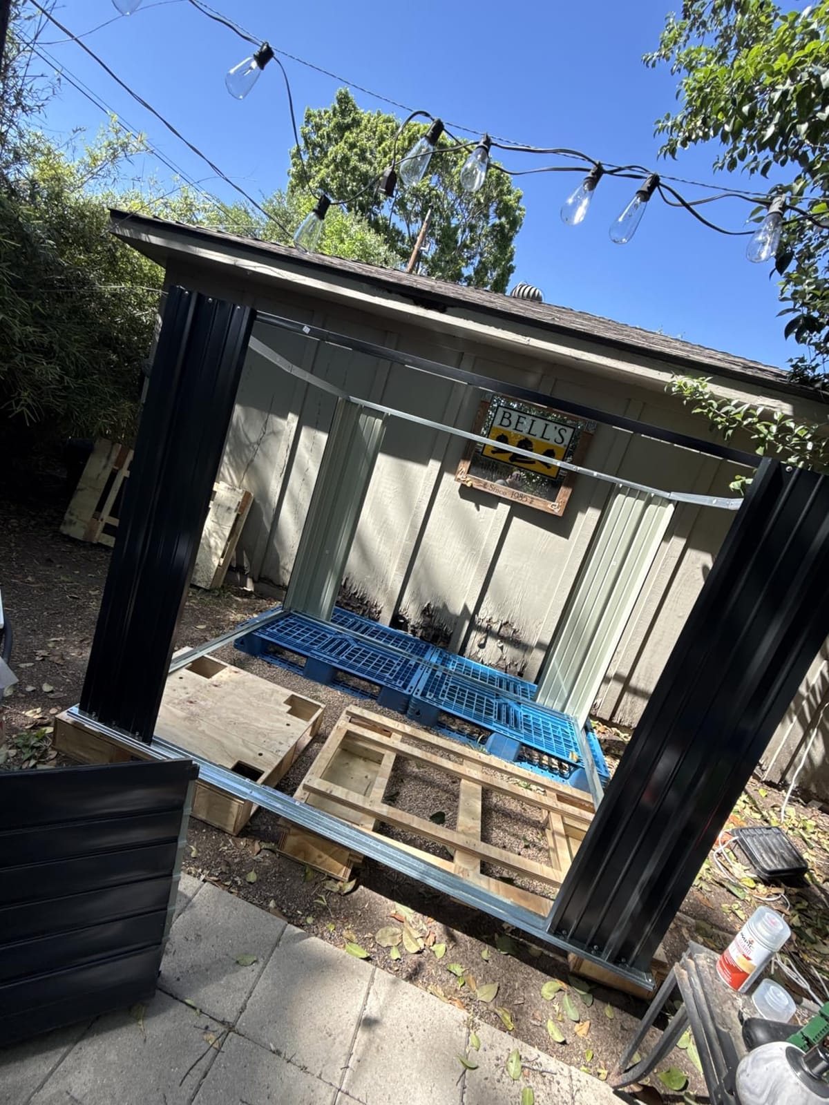 Gizoon 8x6 FT Outdoor Storage Shed, Corrosion Metal Garden Shed, Dark Grey customer photo 2