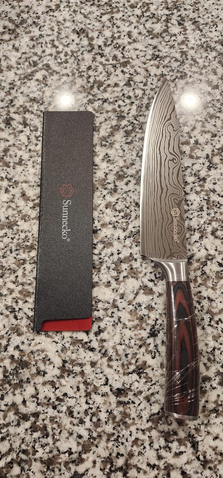 Sunnecko 5.5 Inch Small Chef Knife - Ultra Sharp 12-15 Degree Edge Kitchen Knife for Meat Vegetable Cutting Japanese Style with Sheath, High Carbon Stainless Steel Blade, Cooking Father Day Gift customer photo 1