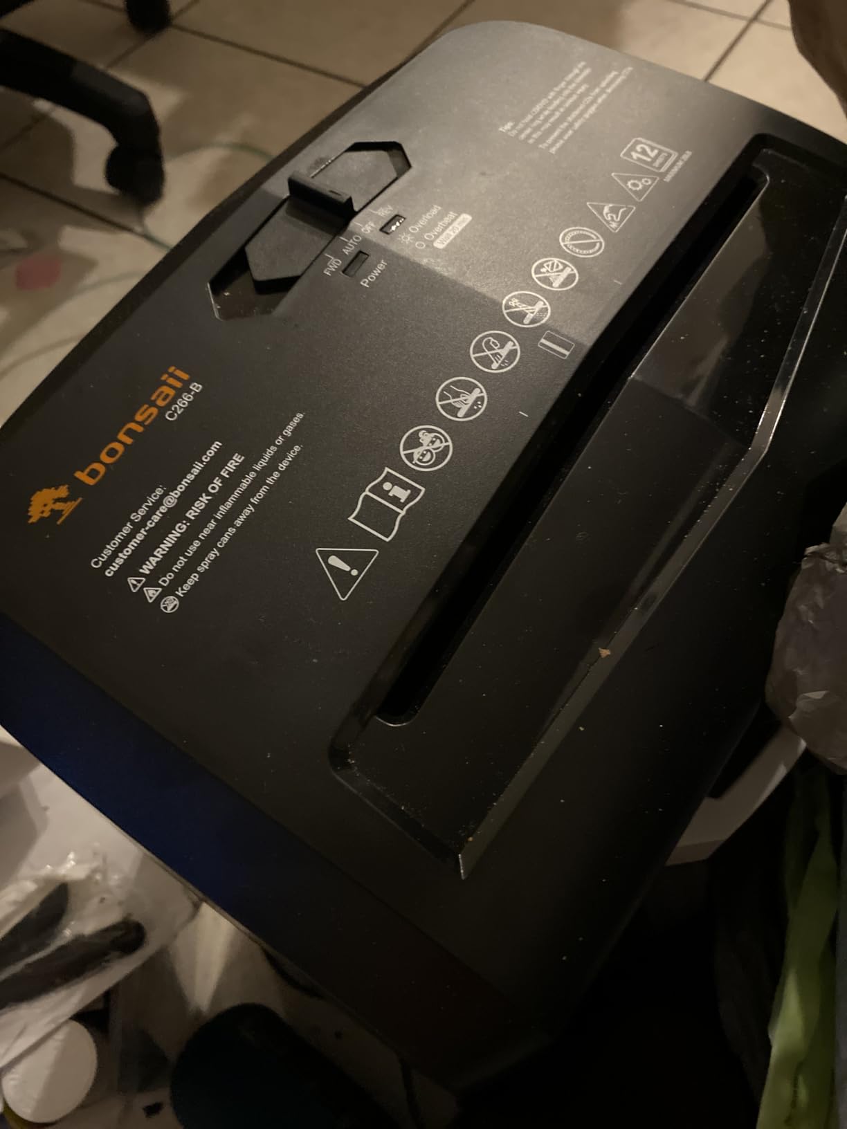 Bonsaii 12-Sheet Micro Cut Heavy Duty Paper Shredder for Home Office | Jam-Proof System, P-4 Security Level, Shreds CD/Cards/Staples, 4.2Gal Pullout Bin with Casters, Quiet Shredder C266-B customer photo 1