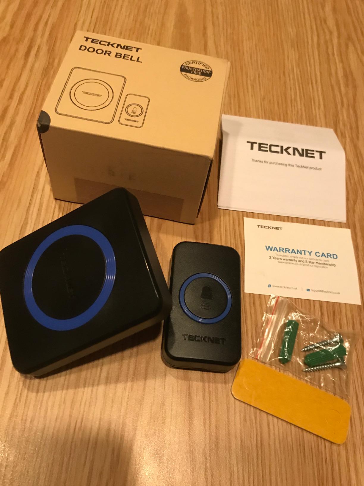 TECKNET Wireless Doorbell, Door Bell 0-120dB, 1300 ft Wireless Range, IP65 Waterproof Classroom Doorbells, 60 Chimes & 5 Volume Levels, RGB Light for Home Kid Room Office Hearing Impaired, WHITE customer photo 2