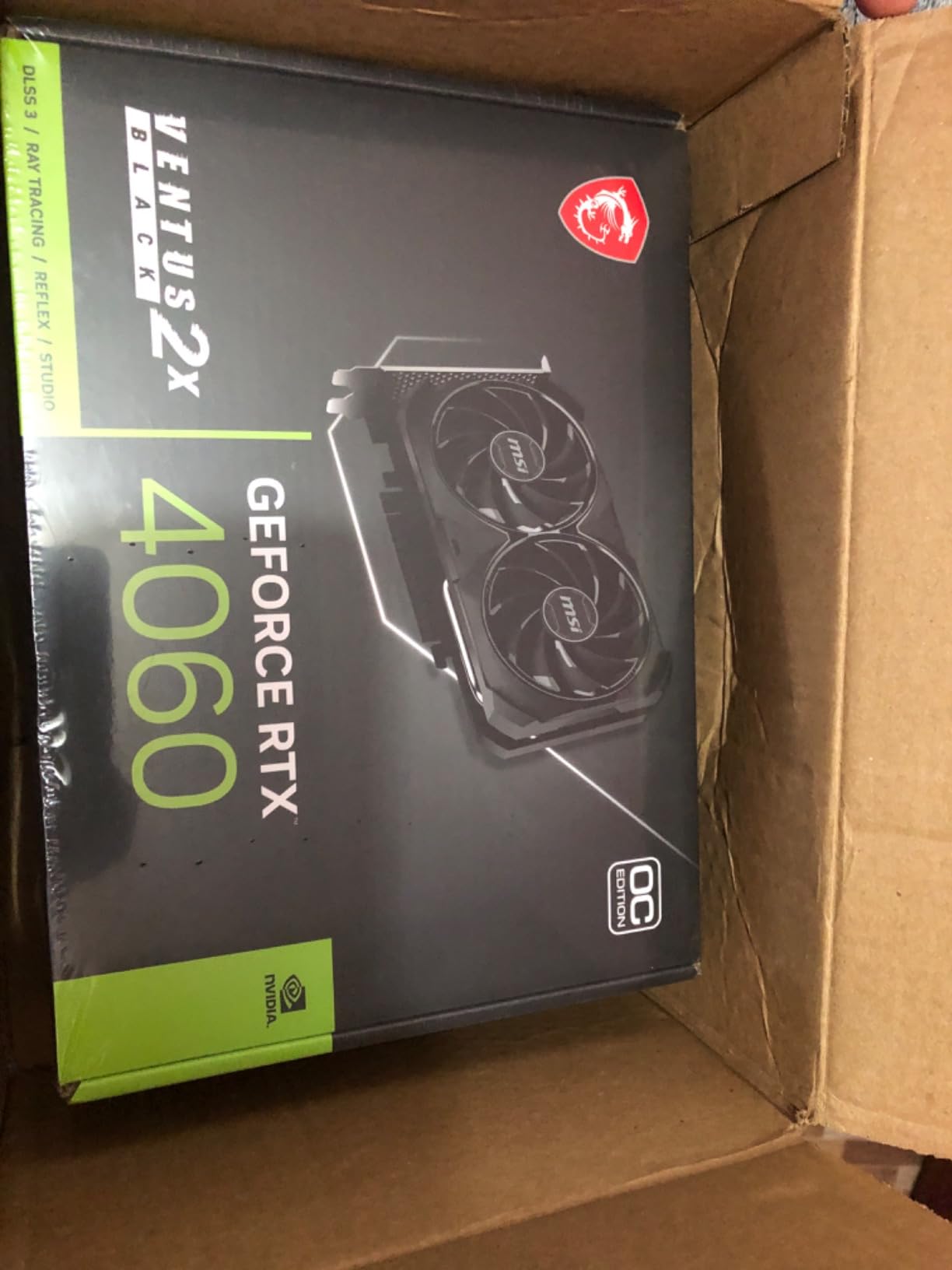 msi Gaming GeForce RTX 4060 8GB GDRR6 Extreme Clock: 2505 MHz 128-Bit HDMI/DP Nvlink TORX Fan 4.0 Ada Lovelace Architecture Graphics Card (RTX 4060 Ventus 2X Black 8G OC) customer photo 1