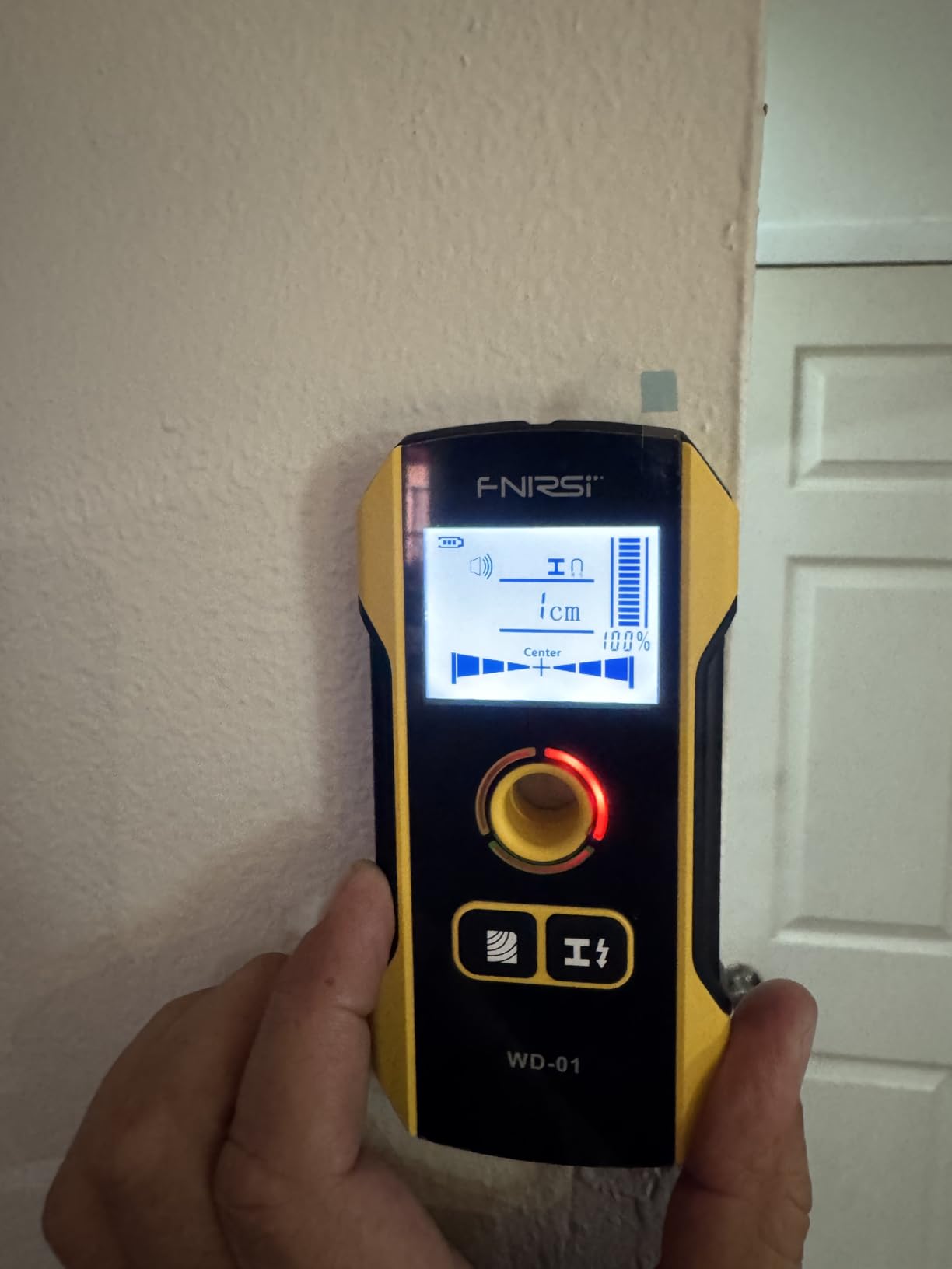 Premium Wall Scanner Stud Finder, Electronic Wall Stud Detector for Wood, Metal Studs, AC Wires, Joists, Pipes, Wire and Water Pipe Stud Finder, Visible Positioning Hole for Accurate Center Detection customer photo 1