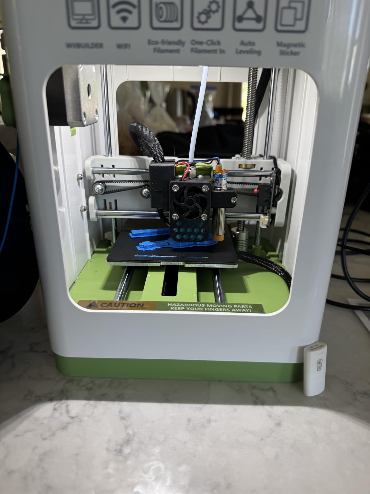 TINA2S Fully Assembled Mini 3D Printer for Kids and Beginners, Starter Kit | Auto Leveling 3D Printing Machine, 10M PLA Filament, SD Card, WiFi Home Printer Compatible with Mac, Windows, Linux - Green customer photo 2