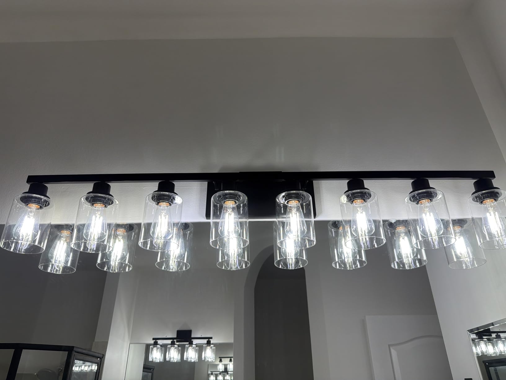 5-Light Black Bathroom Vanity Light, Modern Vanity Lighting Fixture for Bathroom, 31