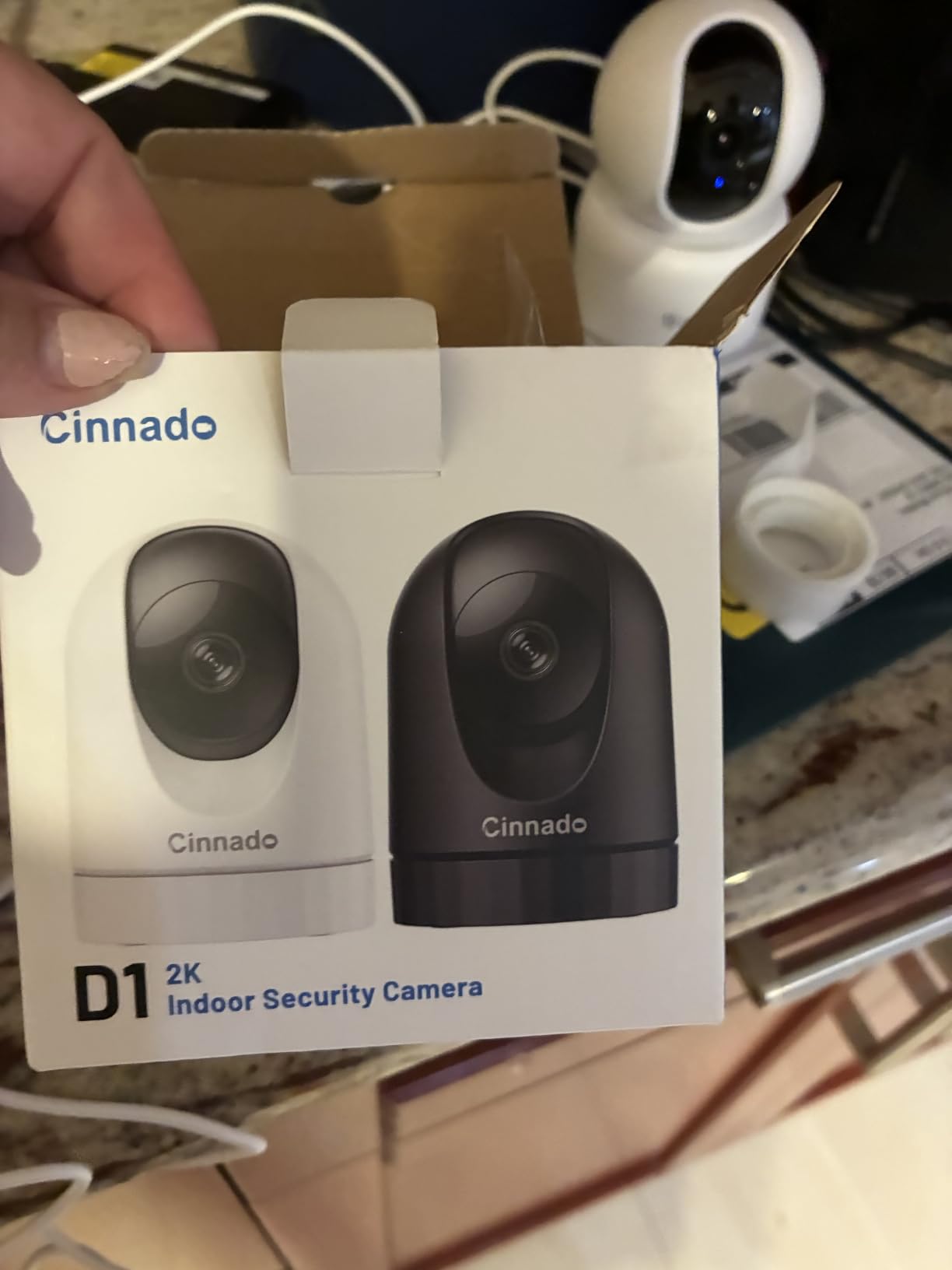Cinnado 2K Security Camera Indoor for Pet/Dog/Baby with Phone App, D1 1Pack | 360° 2.4Ghz Wi-Fi Cam as Elderly/Baby Monitor, 2-Way Audio, Night Vision, 24/7 SD Card Storage, Alexa & Google Compatible customer photo 1