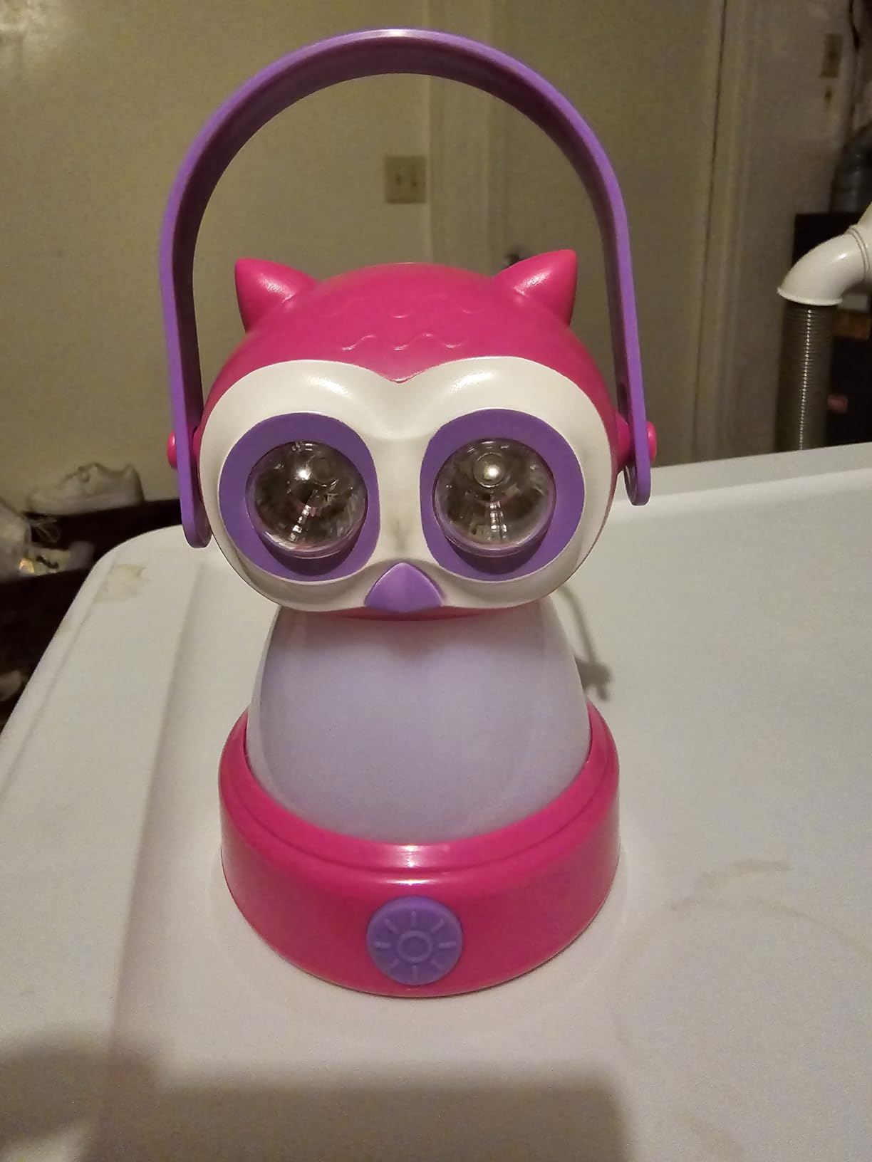 Kids Owl Lantern & Headlamp Set, 2-in-1 360° LED Camping Night Light, Battery Powered 3×AA, Child-Safe ABS, Portable Adventure Toy & Bedroom Night-Light (Pink Owl Lantern-Headlmp) customer photo 1