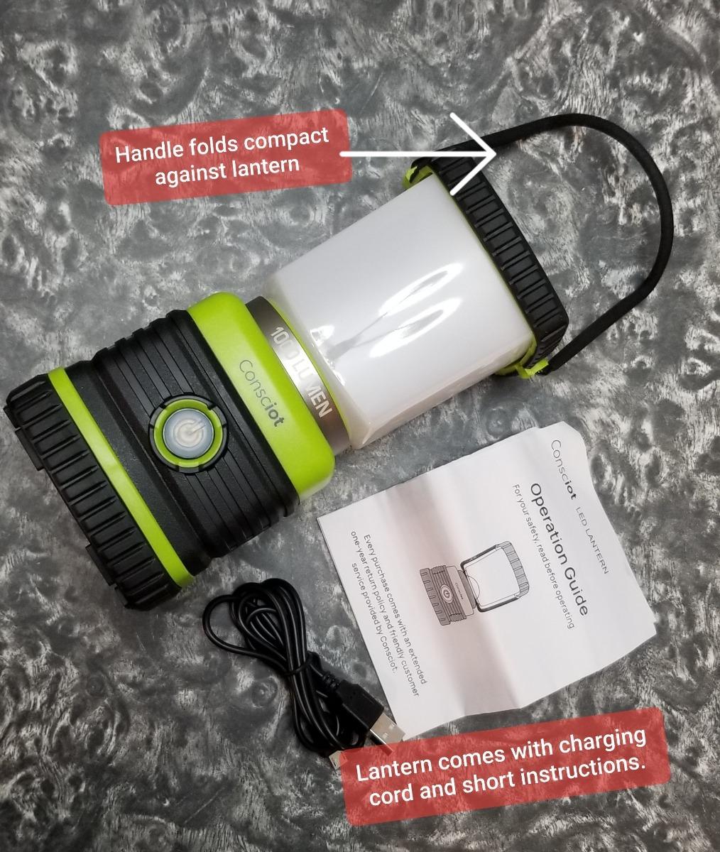 Consciot 1000LM LED Camping Lantern Rechargeable, 4 Light Modes, Dimmable customer photo 2