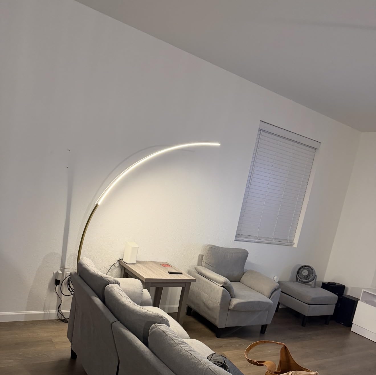 Dimmable LED Lamps for Living Room with 3 Color Temperatures, Ultra Bright 2000LM Arc Floor Lamps, Modern Standing Tall Lamp with Remote Control Reading Floor Lamp for Bedroom Office Classroom customer photo 2