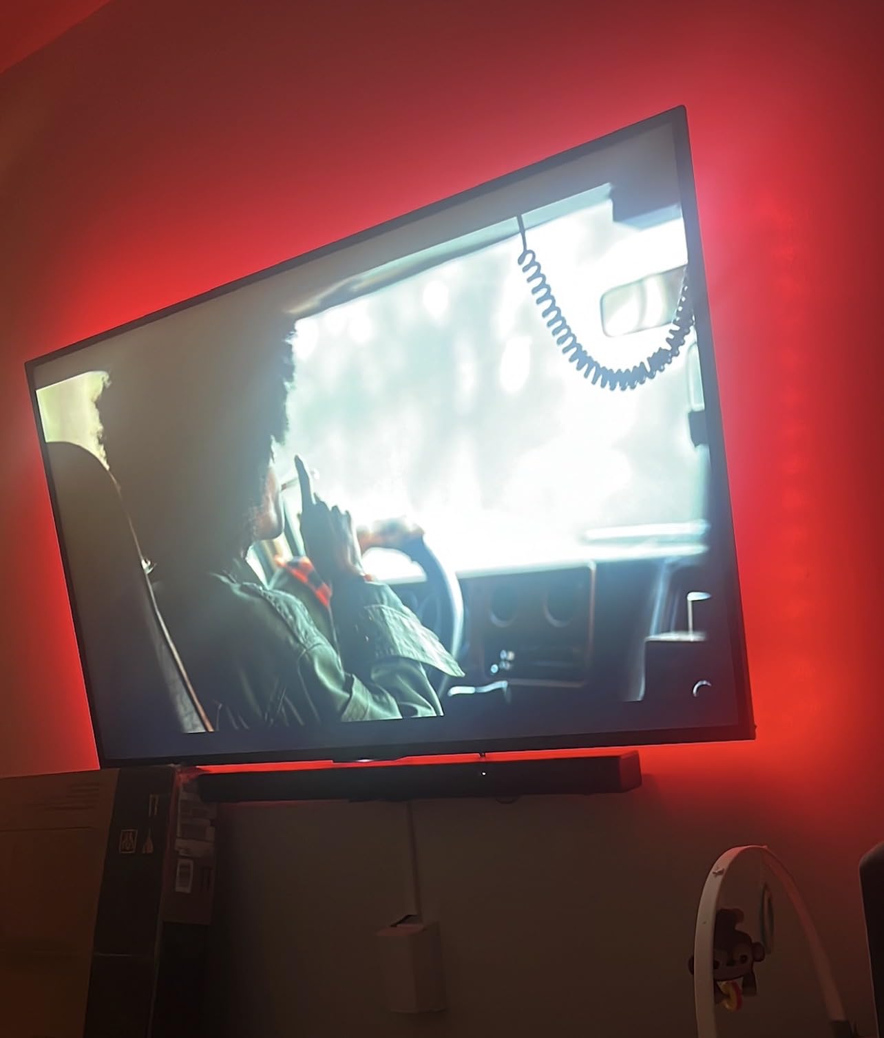 Daymeet LED Lights RGB Backlight, 16.4ft Strip for 65-85 inch TV Behind, Music Sync USB Bluetooth APP Remote Control Color Changing Light for Gaming Room customer photo 2