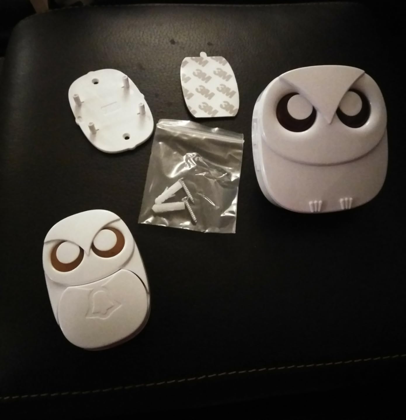 Wireless Doorbell, Cute Owl Doorbell- 2 Receivers + 1 Transmitter, Black customer photo 1
