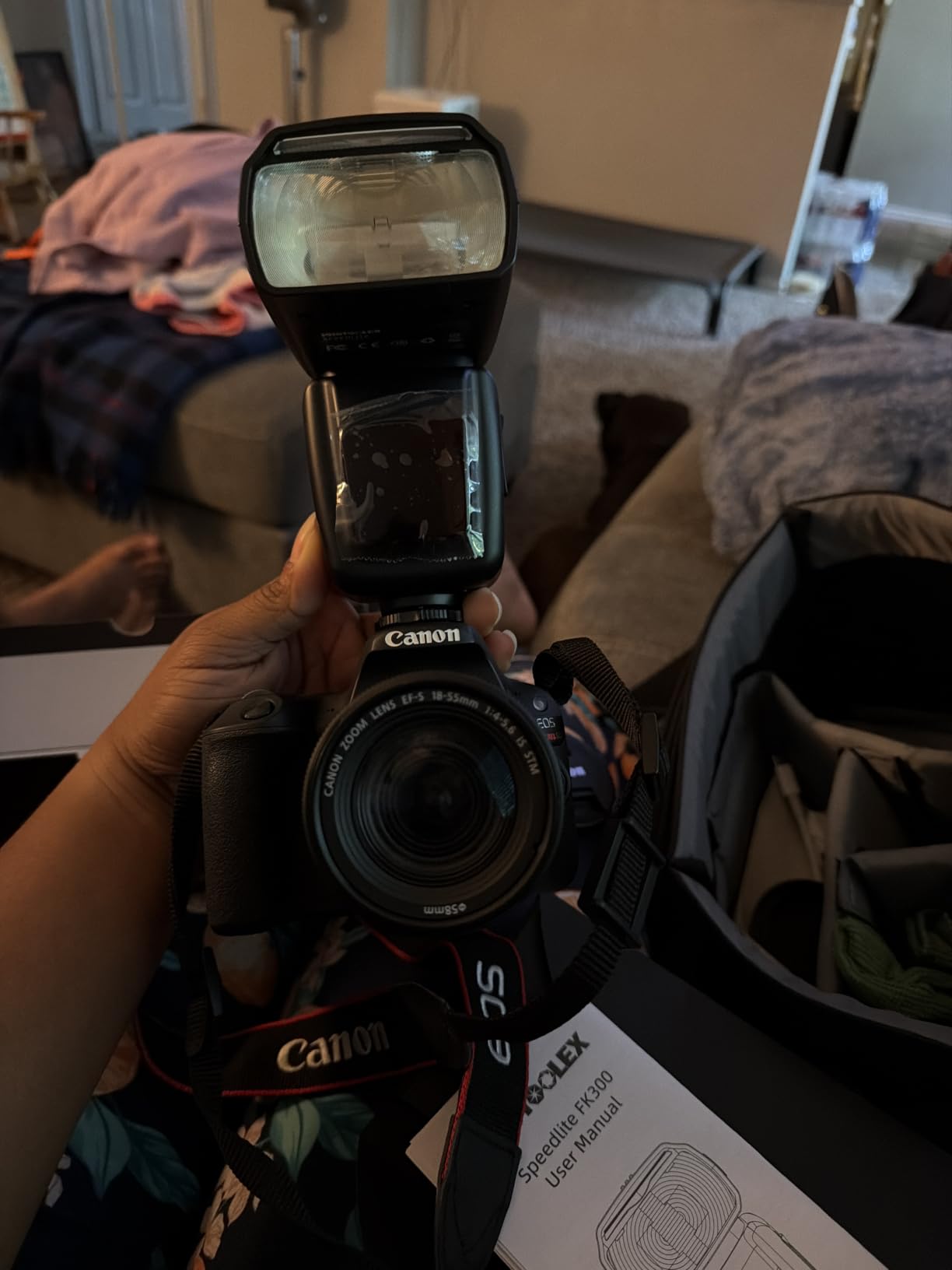 PHOTOOLEX Camera Flash Speedlite FK310, GN33 LCD Display, Manual S1/S2 customer photo 2