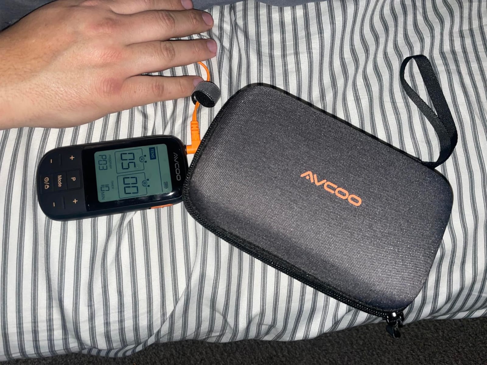 AVCOO 3-in-1 TENS Unit with EMS & Relax for Pain Relief, 32 Modes, EVA Case | EMS Muscle Stimulator with 40 Levels for Gradual Lower Back Pain Relief Therapy, Electronic Pulse Massager, 12 Electrode Pads customer photo 2
