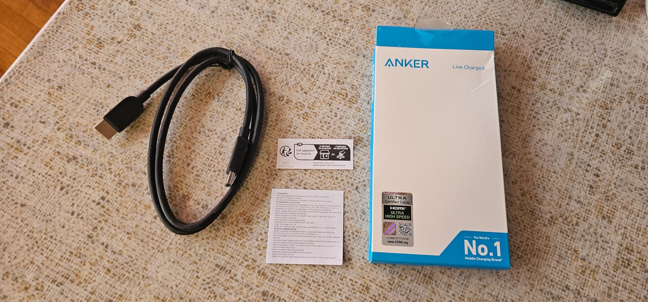 Anker HDMI Cable, Ultra HD HDMI to HDMI Cable with 8K@60Hz and 4K@120Hz customer photo 1