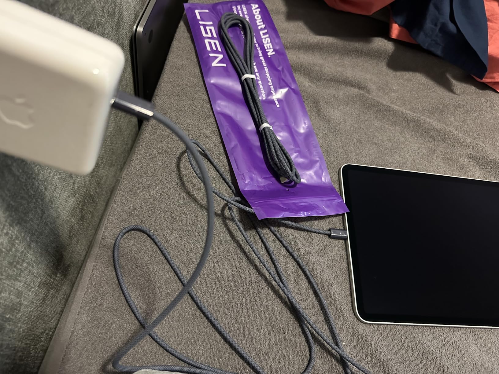 LISEN USB C to USB C Cable, 240W Fast Charging Type C Charger Cord (6.6FT) customer photo 1